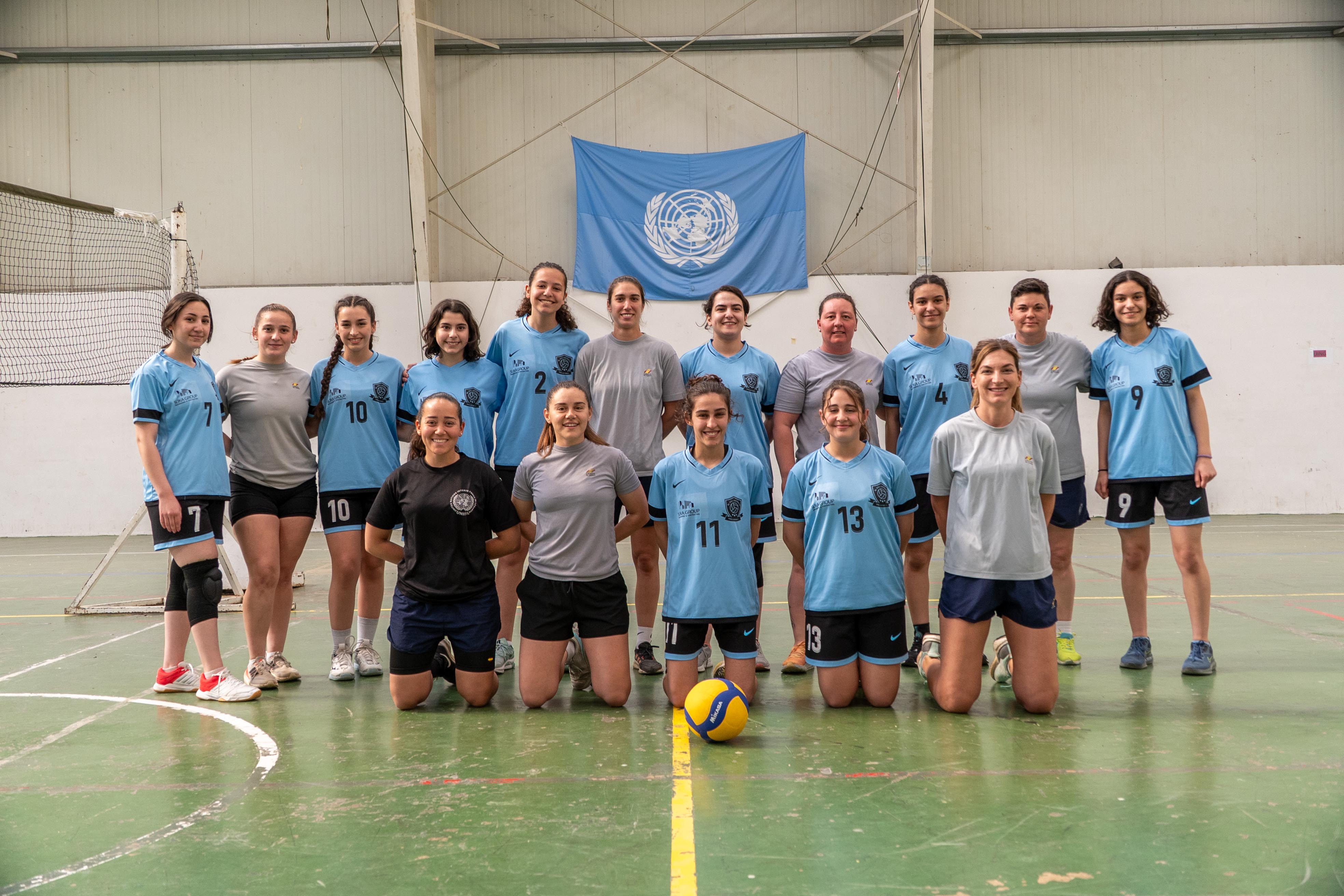 Spanish and Lebanese women's teams