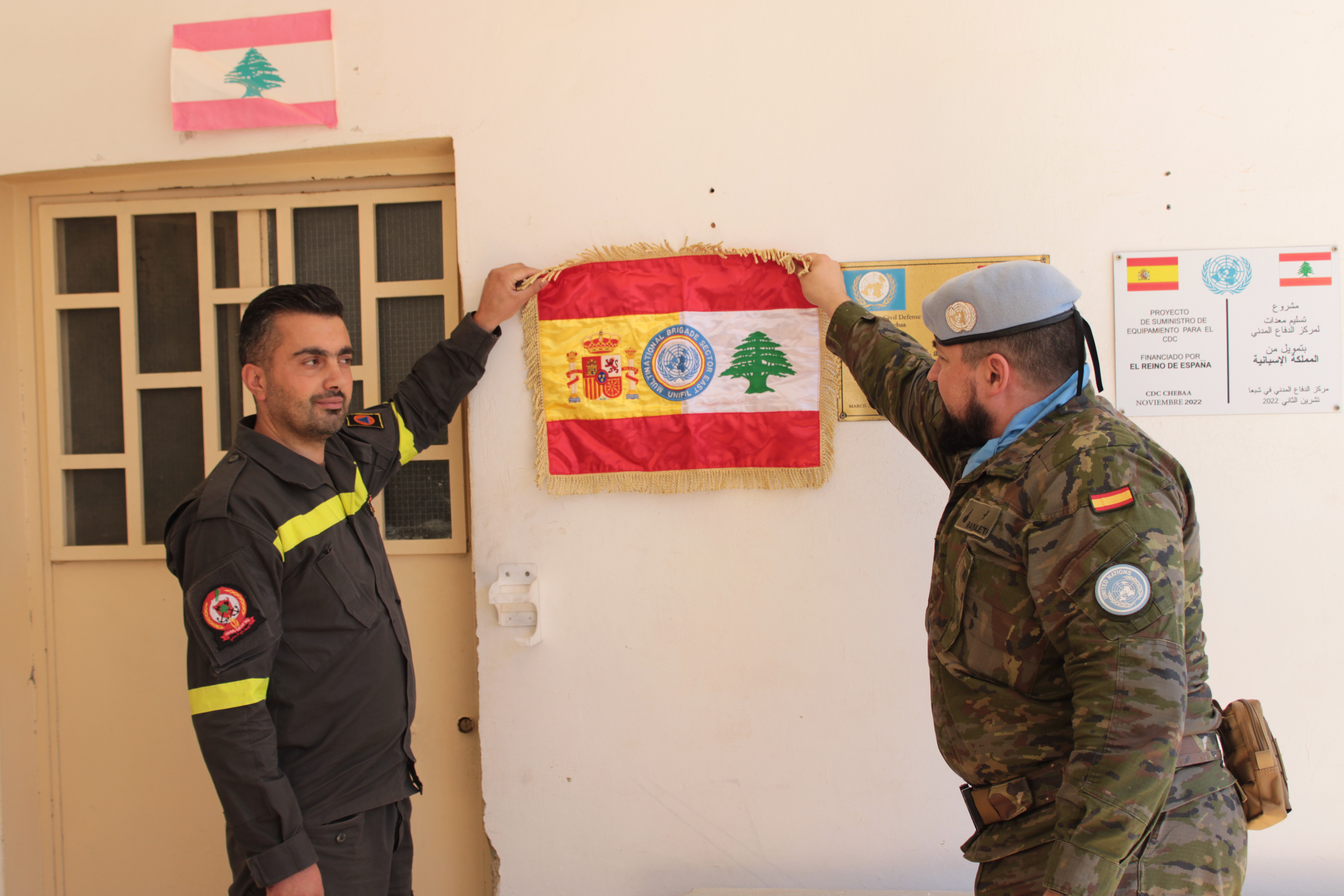 Unveiling the commemorative plaque