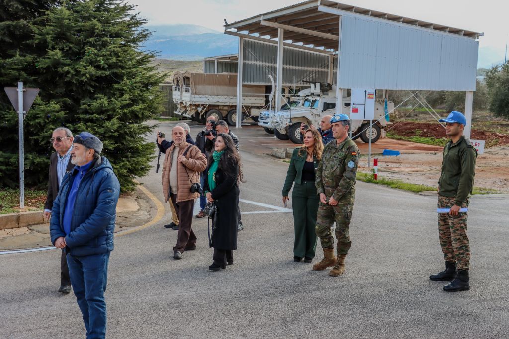 Lebanese journalists arrive at Marjayoun base