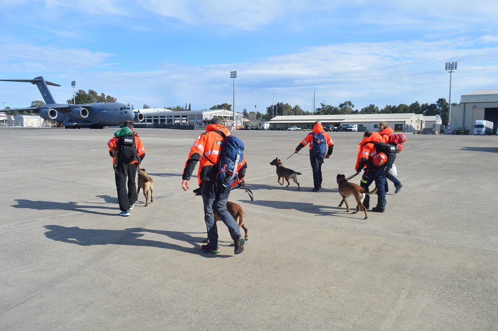 Arrival of rescue teams (ERICAM)