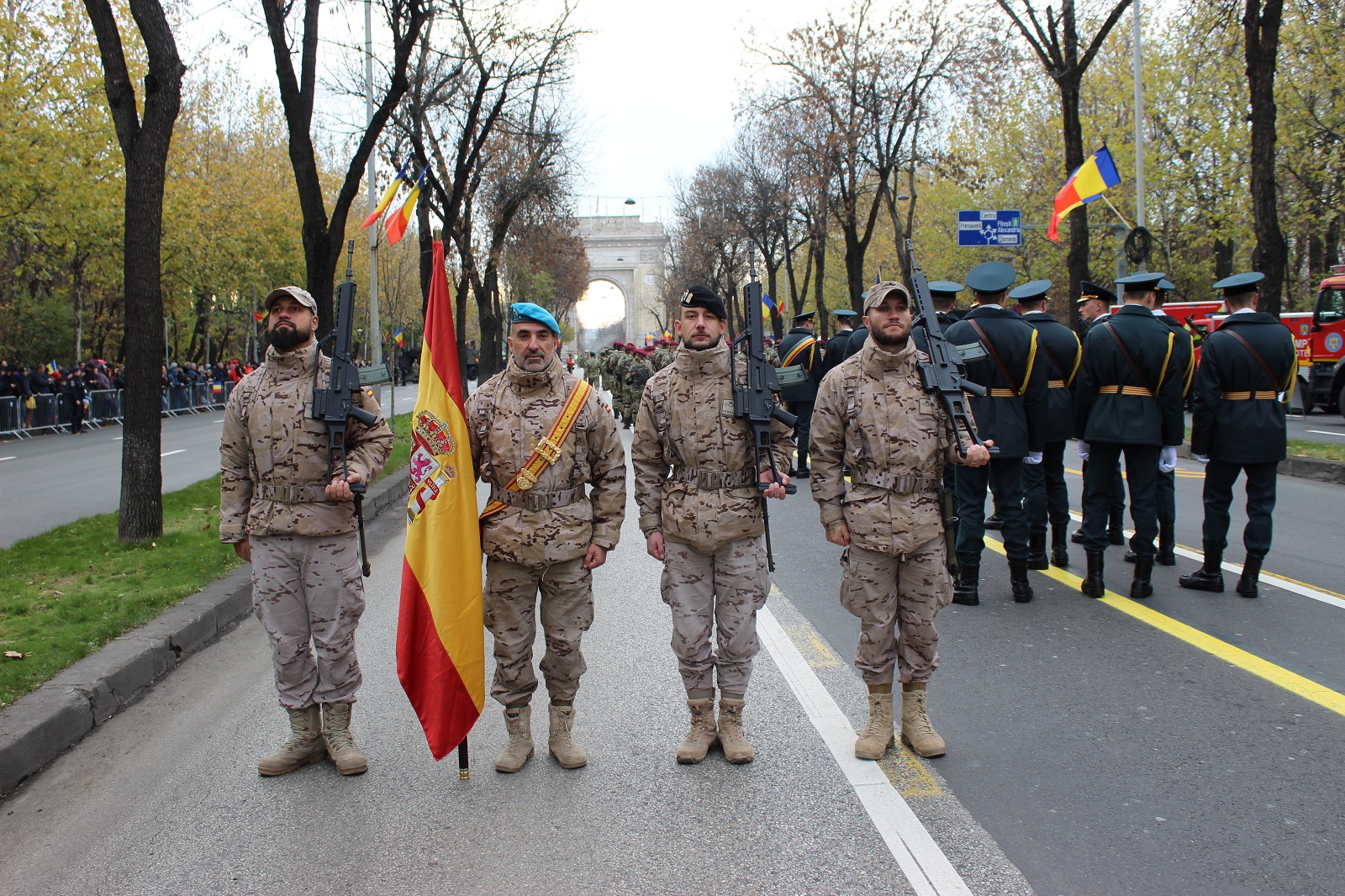 Spanish military personnel at the parade