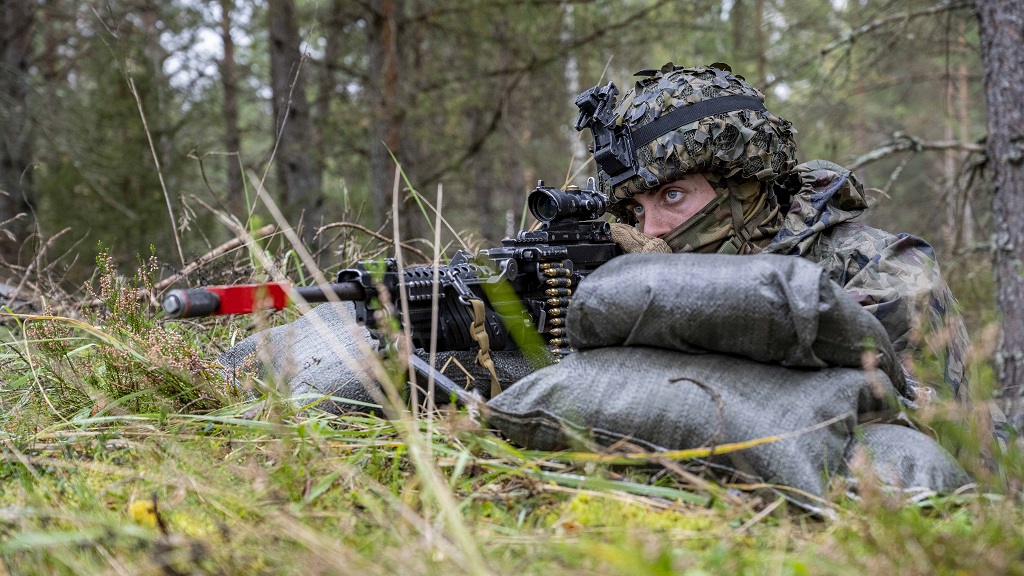 Defensive position during the exercise