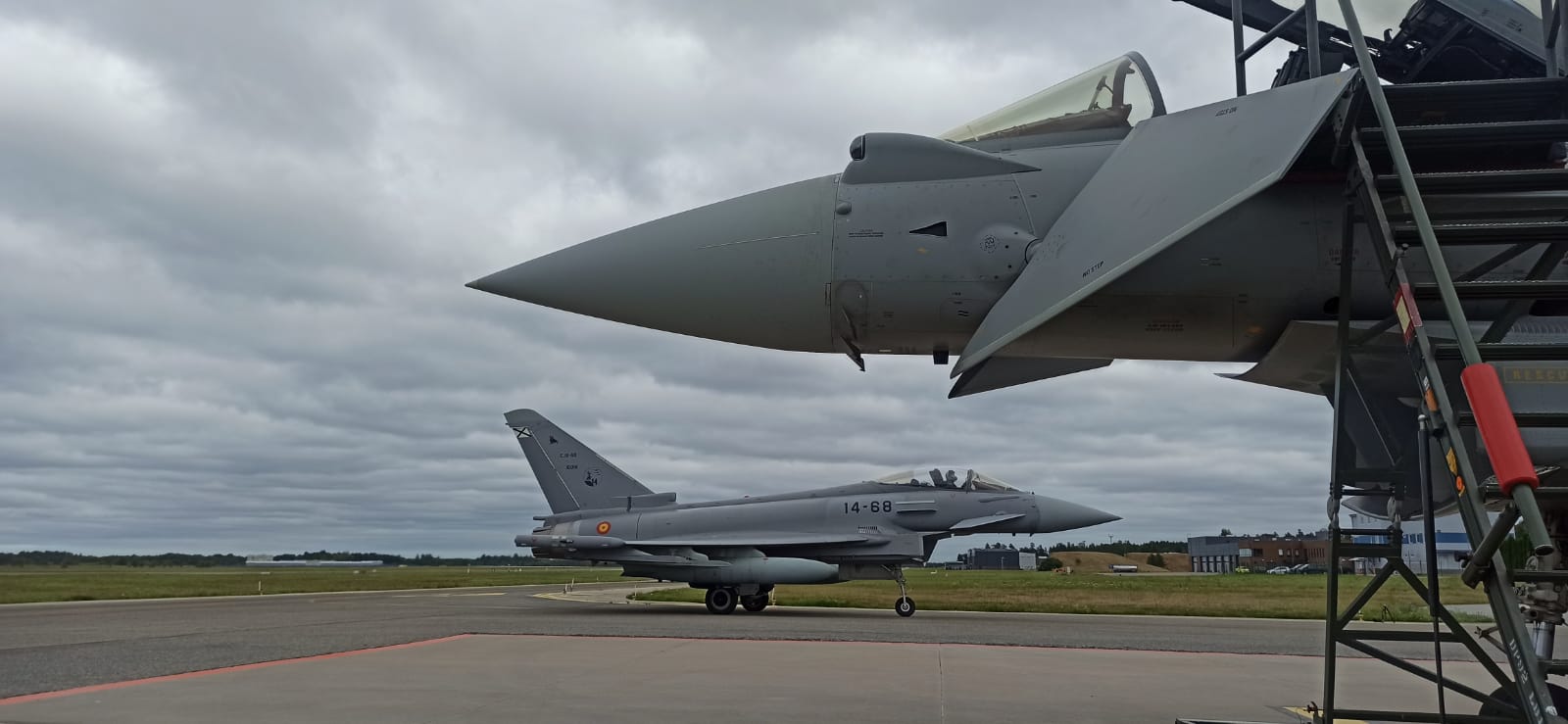 Spanish Eurofighters stationed at the B.A. of Ämari