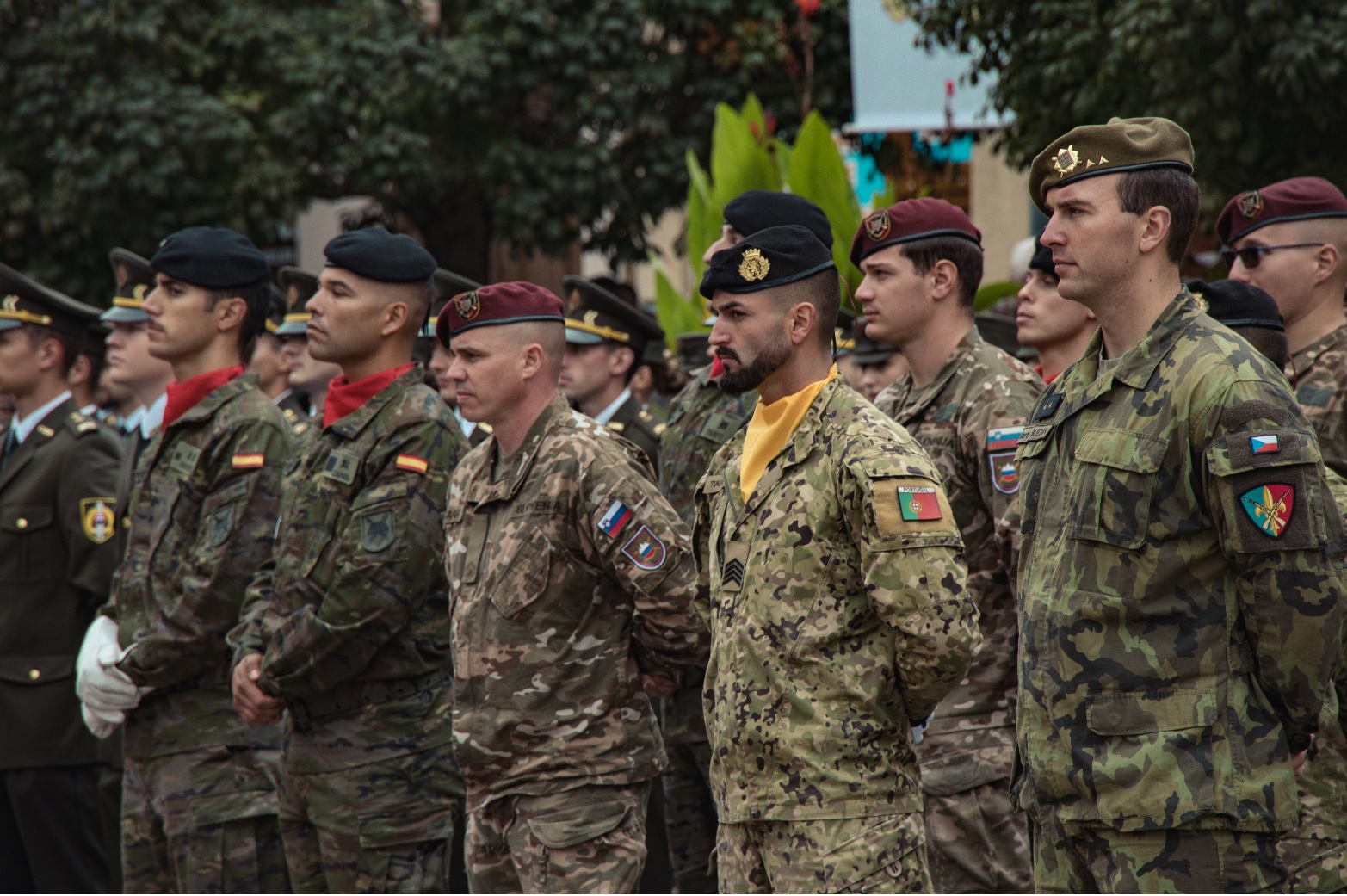 Staff formation for the parade