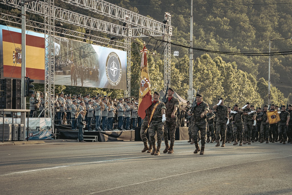 Spanish flag escorted by BRIPAC personnel