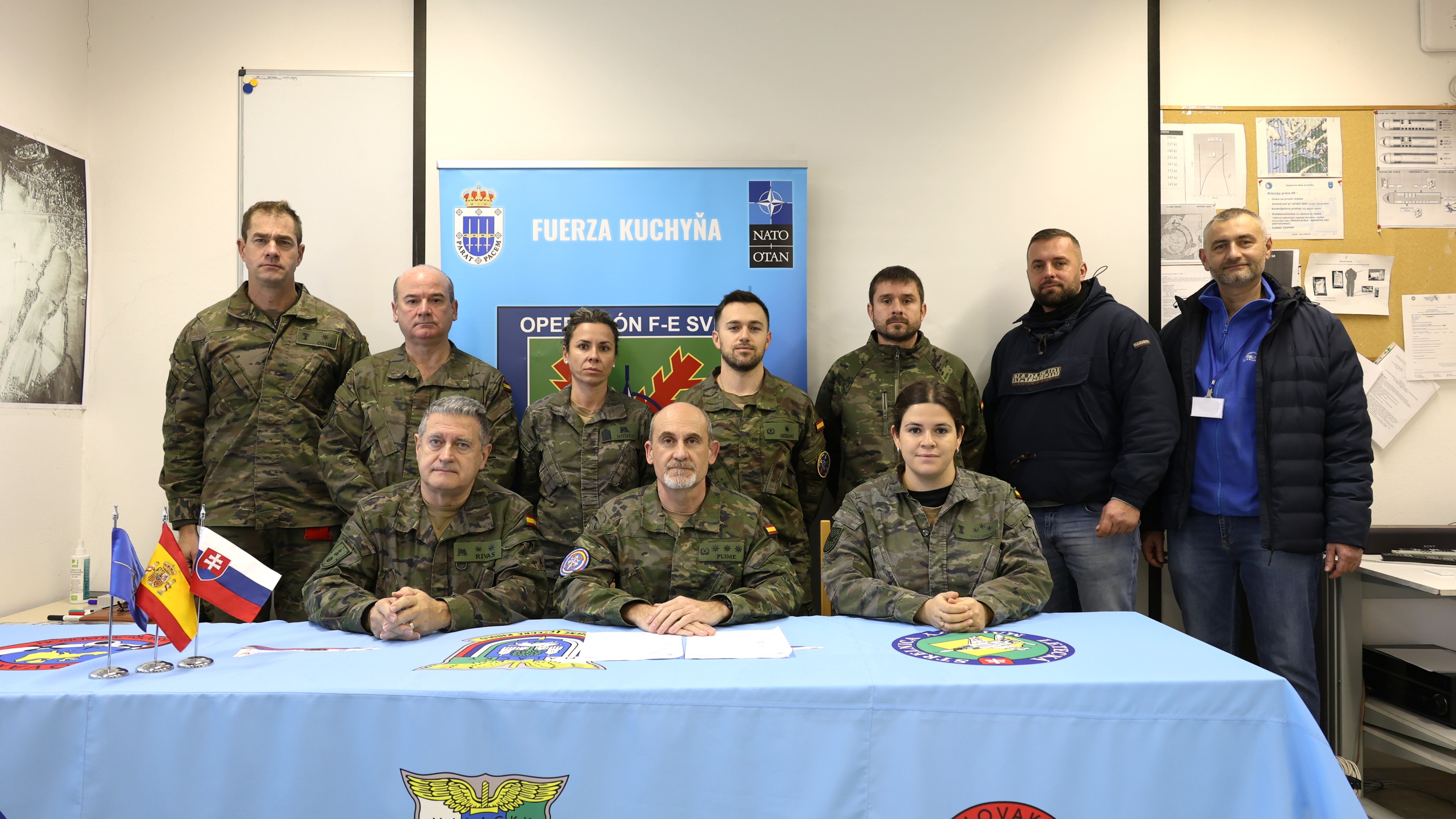 Official photo of the hangar handover committee
