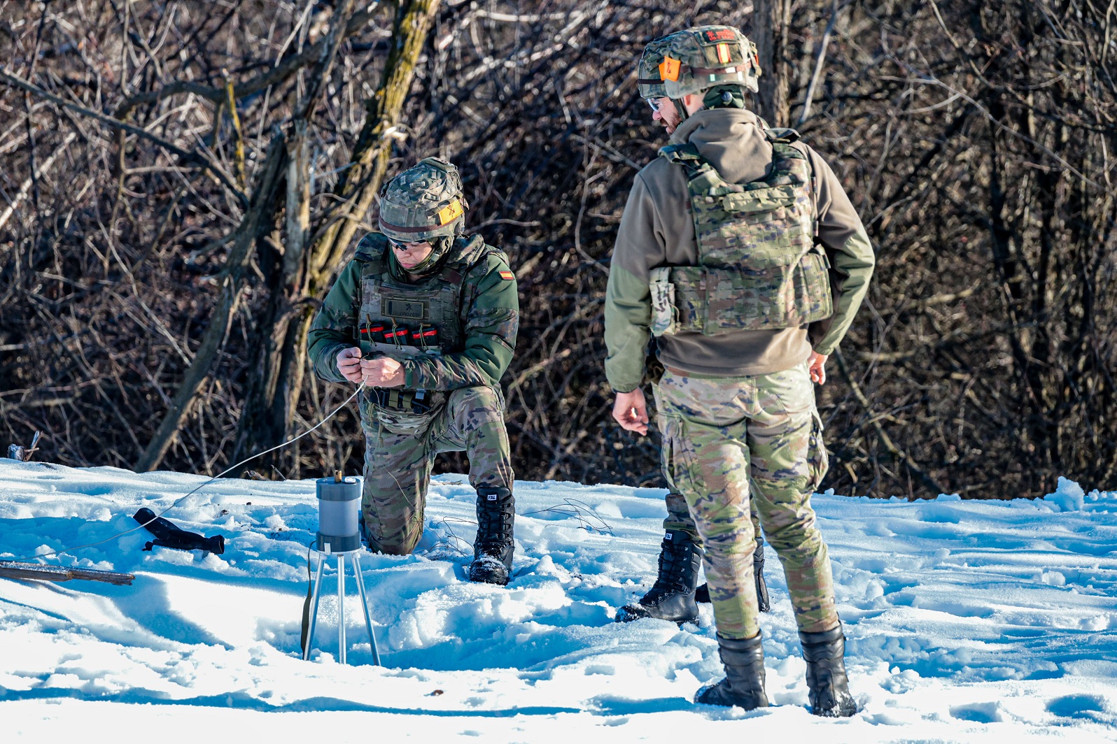 Combat engineers conducting explosives training at MTA Lešť