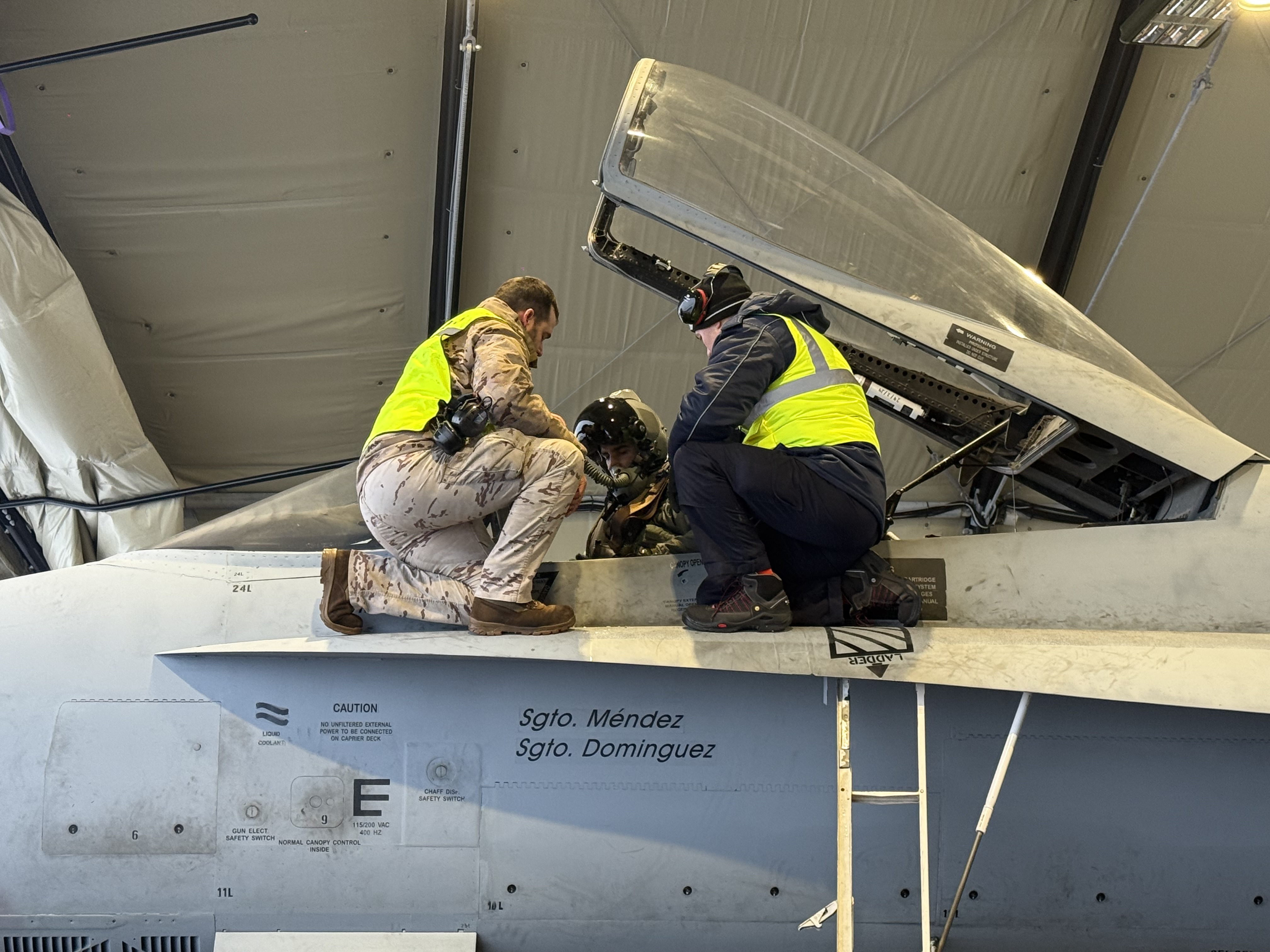 Lithuanian personnel training in ACS on F18M equipment