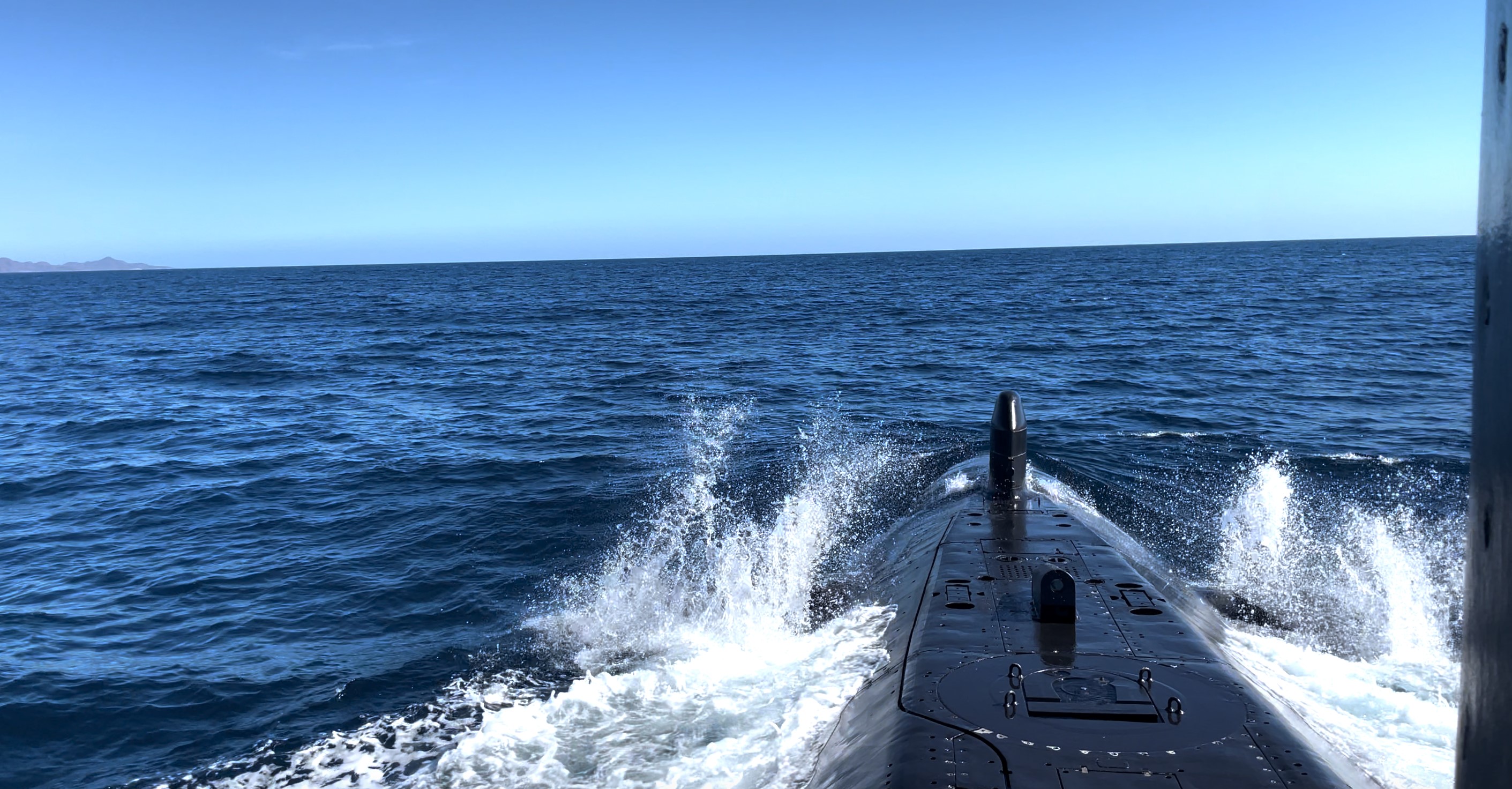 The submarine 'Galerna' on its way to its patrol area