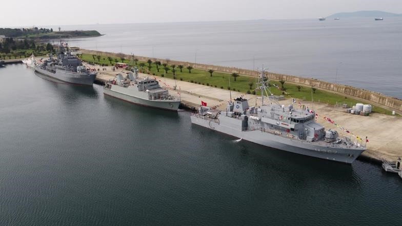 NATO vessels docked at the Port of Tuzla