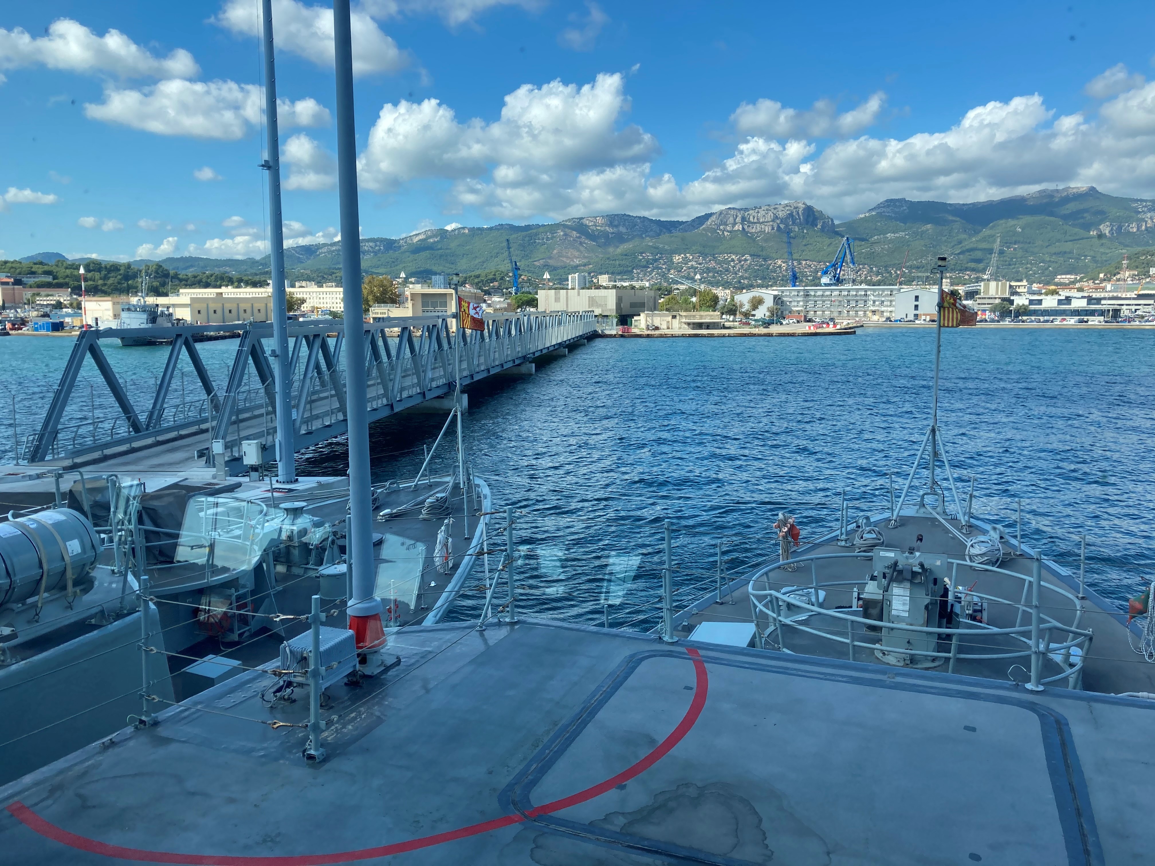 Minehunters at naval base in Toulon