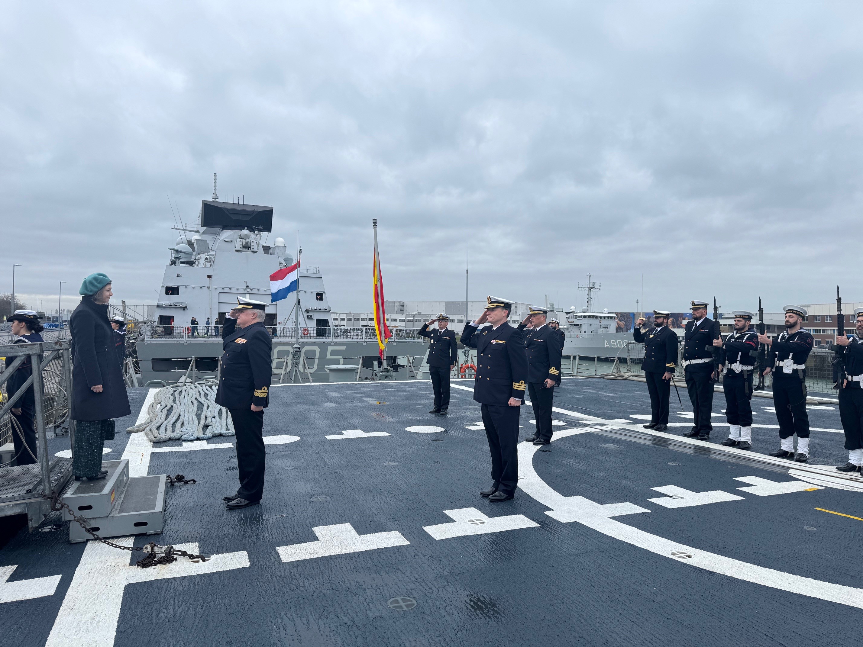 The Spanish Ambassador to the Netherlands visits the ship