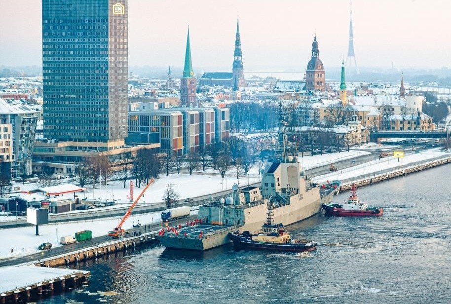 Docking of the frigate Almirante Juan de Borbón in Riga
