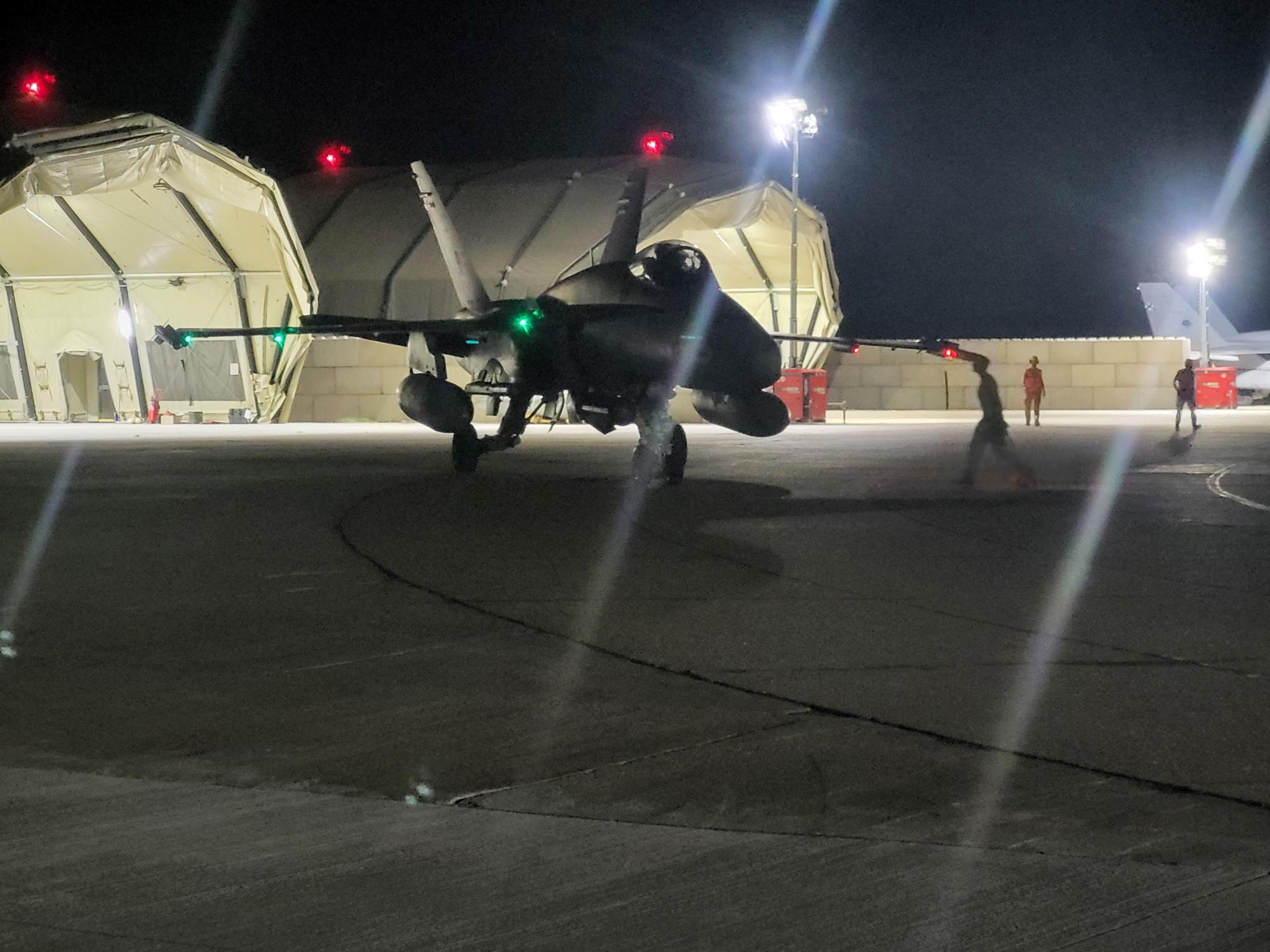 F-18 activated on tarmac