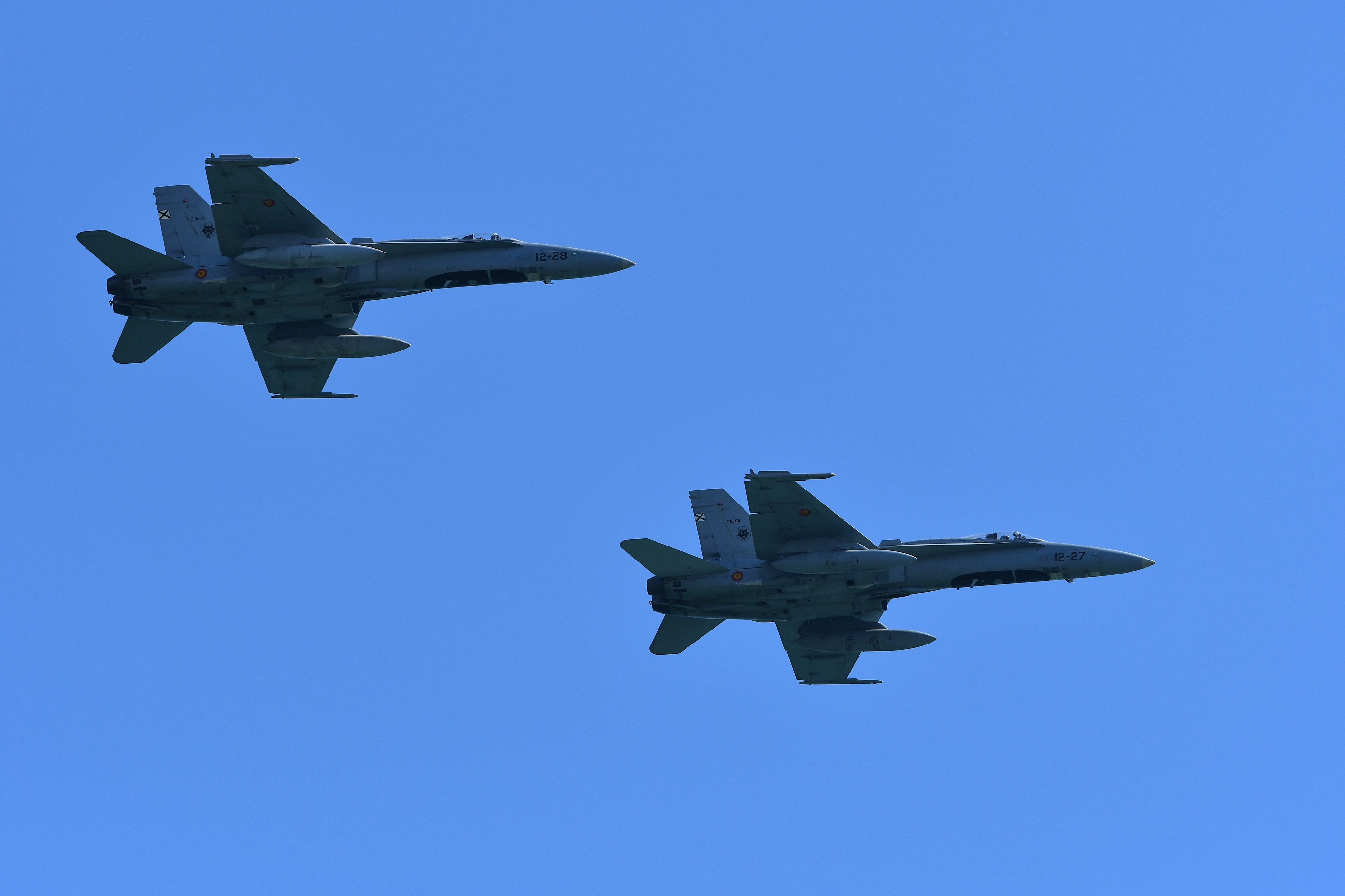 F-18 del DAT «Paznic» en vuelo