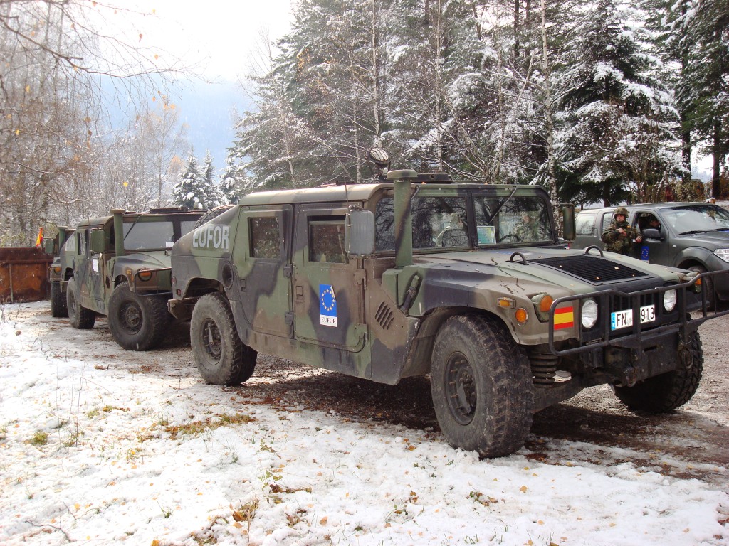 Spanish military vehicles assigned to EUFOR ALTHEA