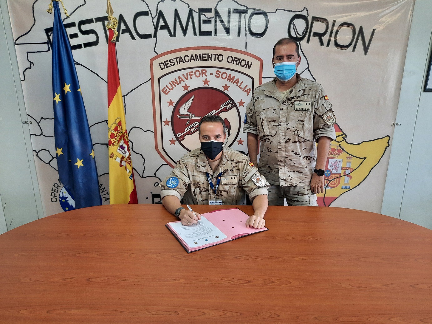 Change of Command ceremony at Detachment 'Orión'