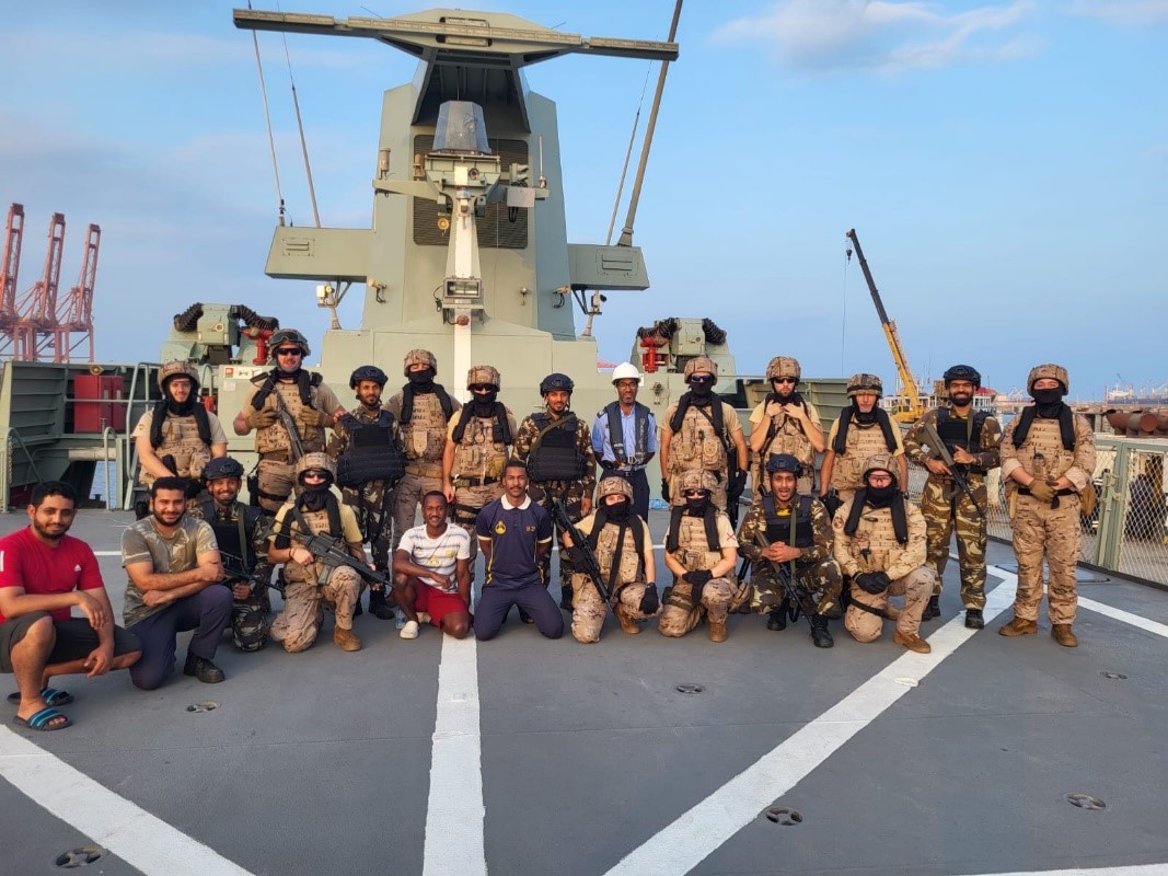 Spanish  team on board the patrol vessel ‘Shinas’.