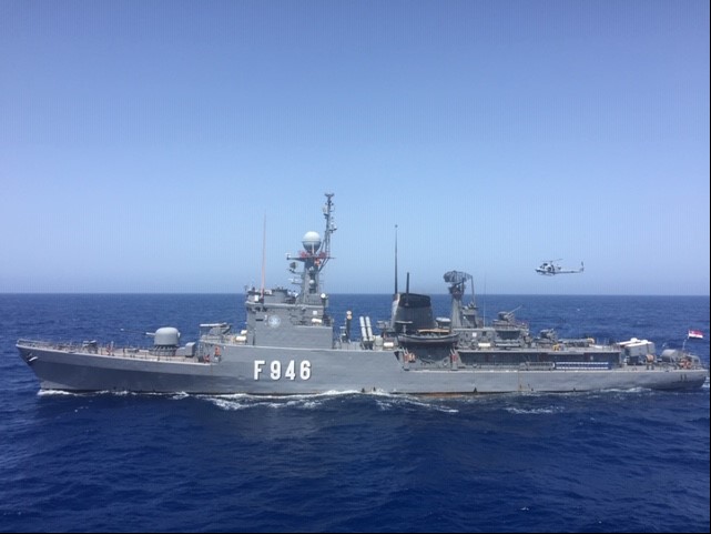 'Santa Maria' frigate carries out collaborative exercises with the Egyptian Navy