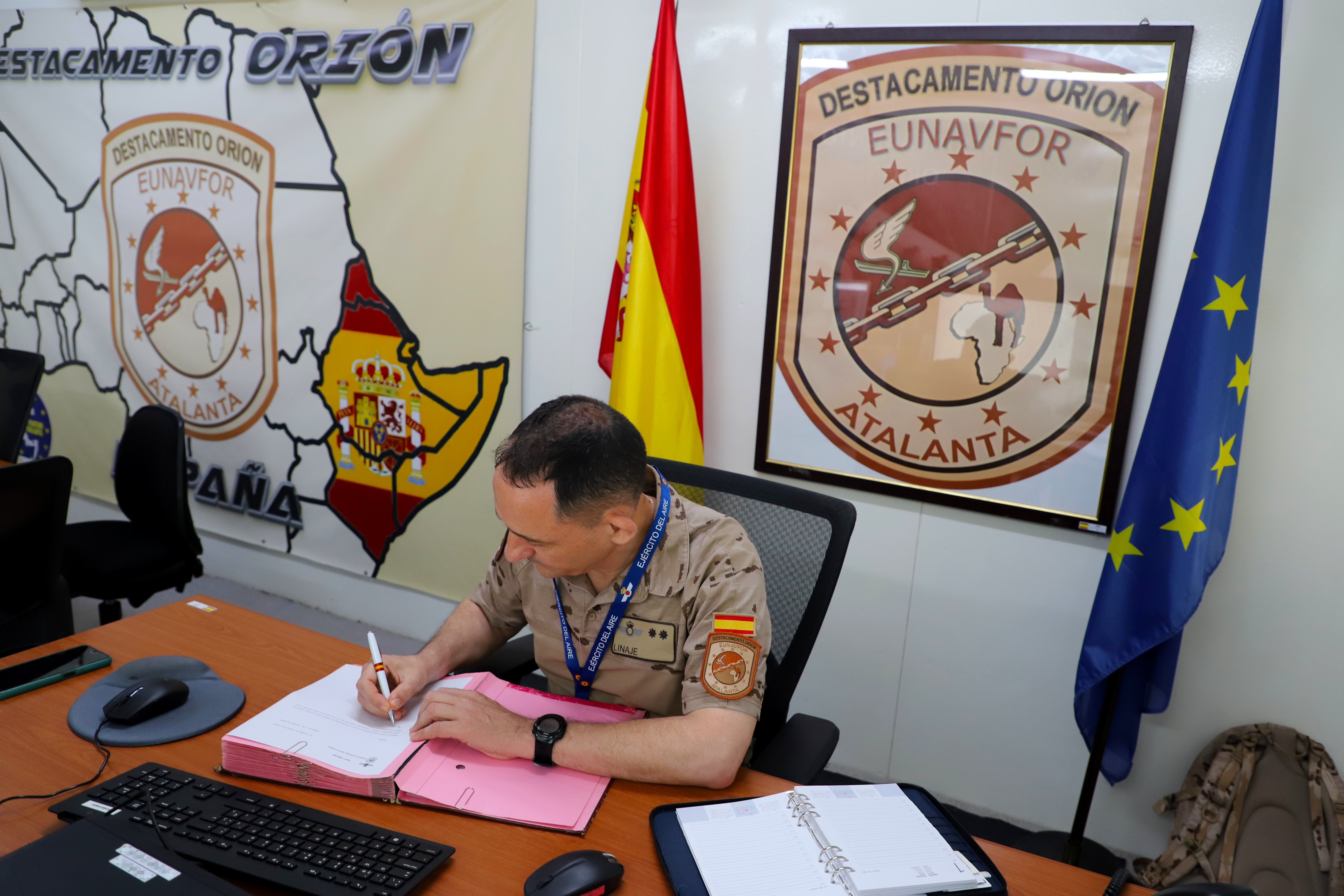 Lieutenant Colonel Linaje, Commanding Officer of the ‘Orion’ Air Detachment