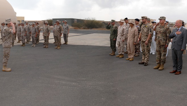 Relevo del 34º contingente del Destacamento Orión en Yibuti
