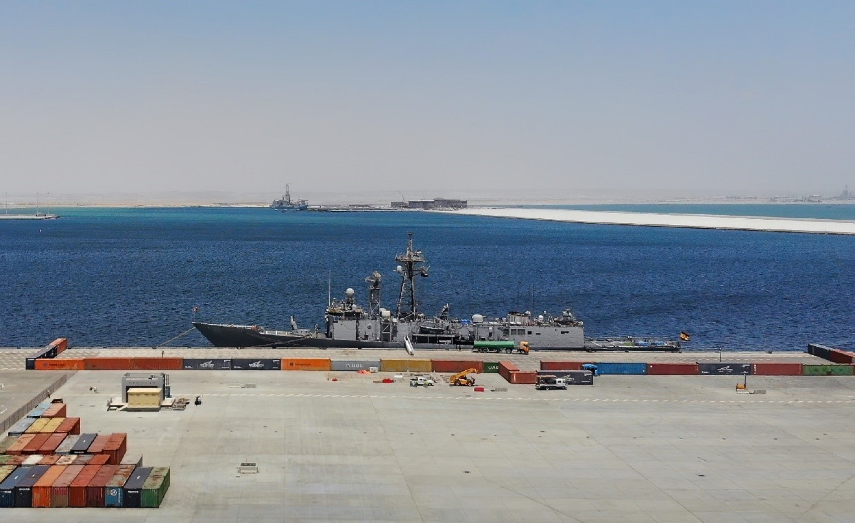 Frigate ‘Santa María’, the first Spanish vessel to visit the port of Duqm in Oman
