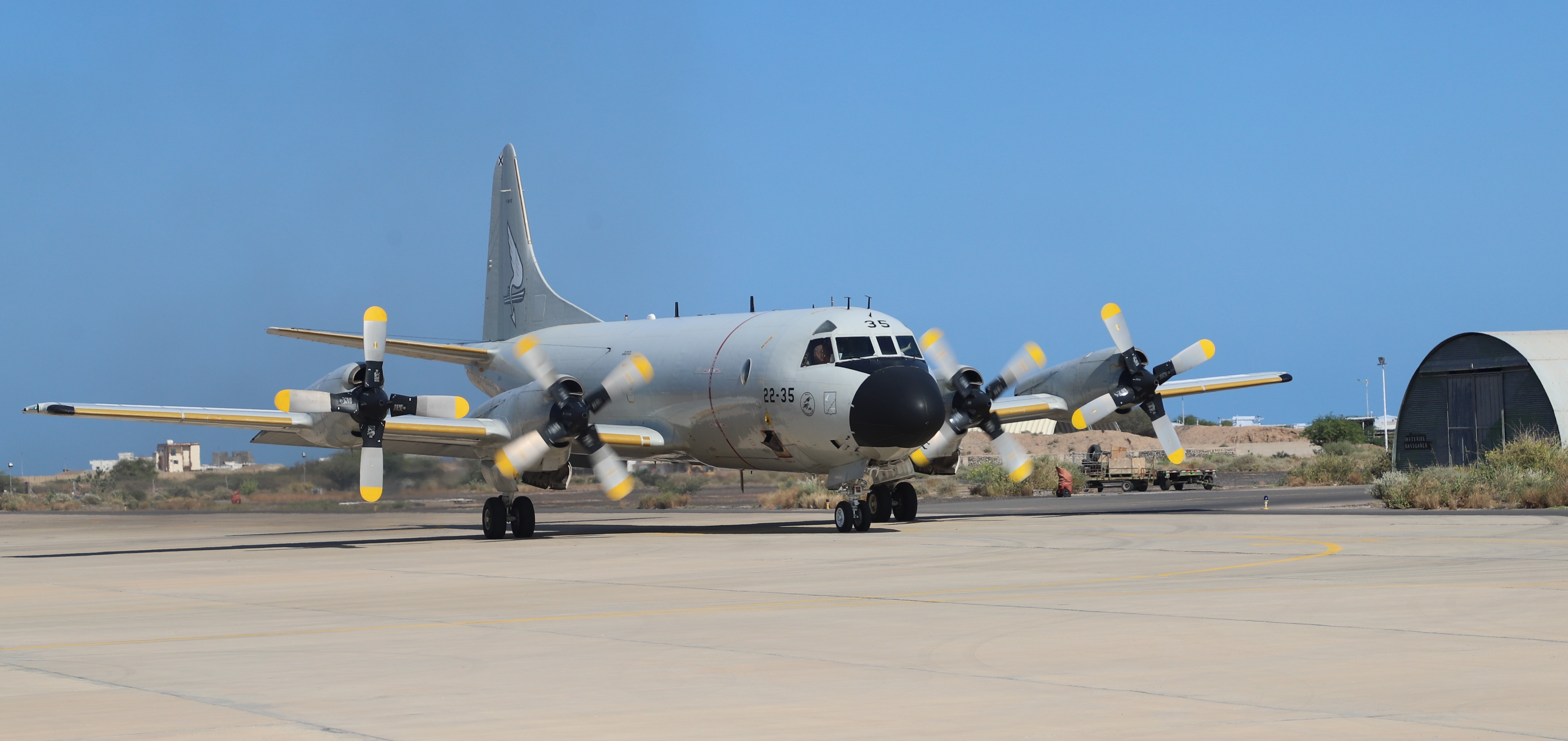 P3 Orion returns from a flight mission