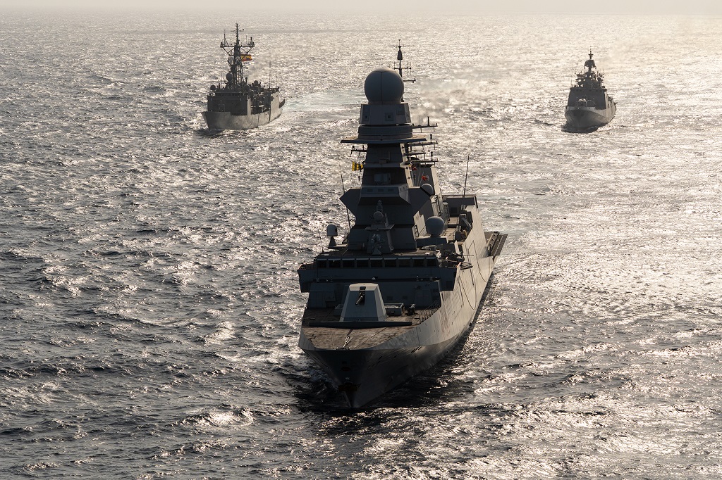 Frigate ‘Reina Sofía’ with the Italian and Indian ships