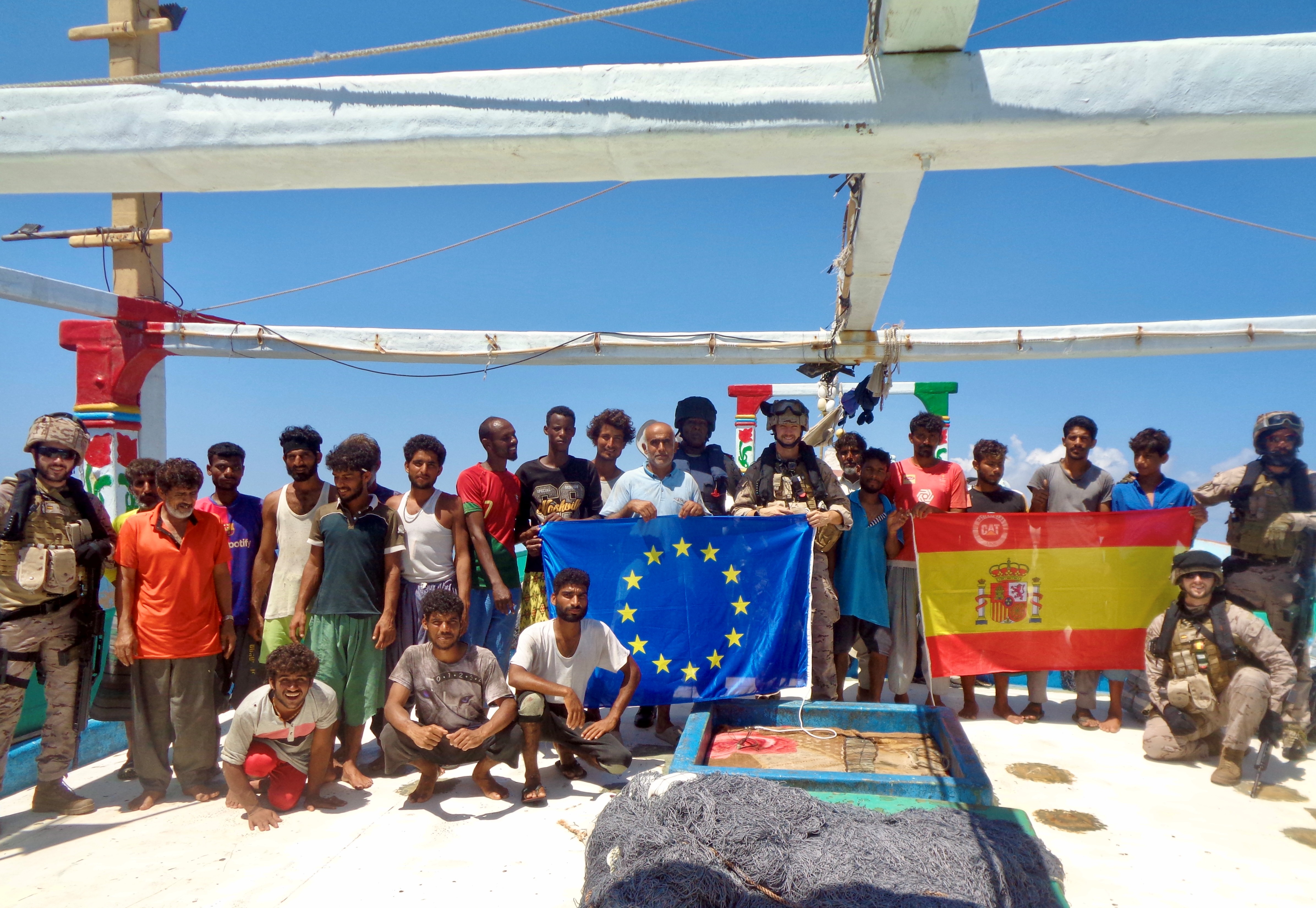 Friendly Approach to a Iranian fishing vessel