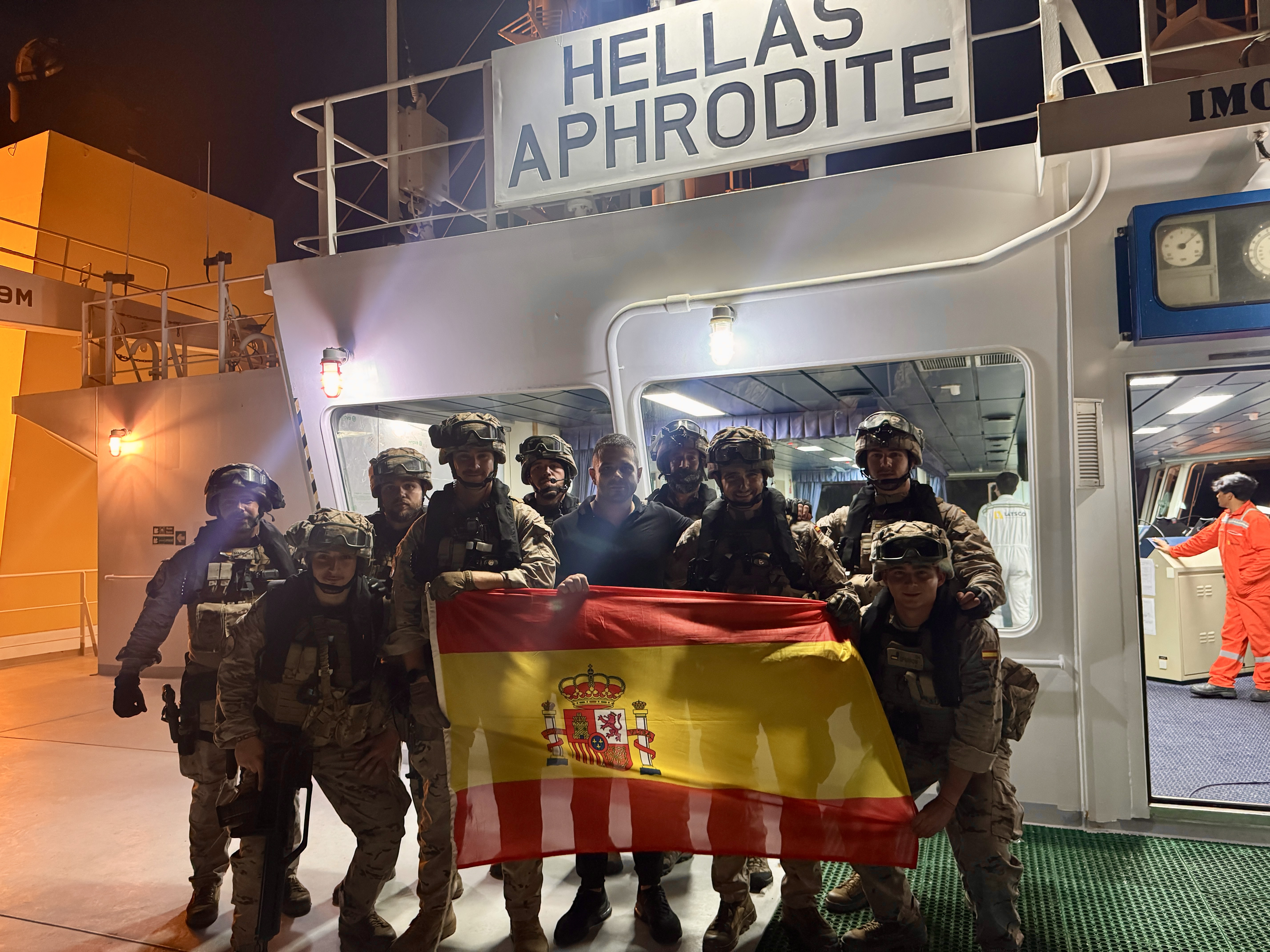 Special operations personnel with released crew