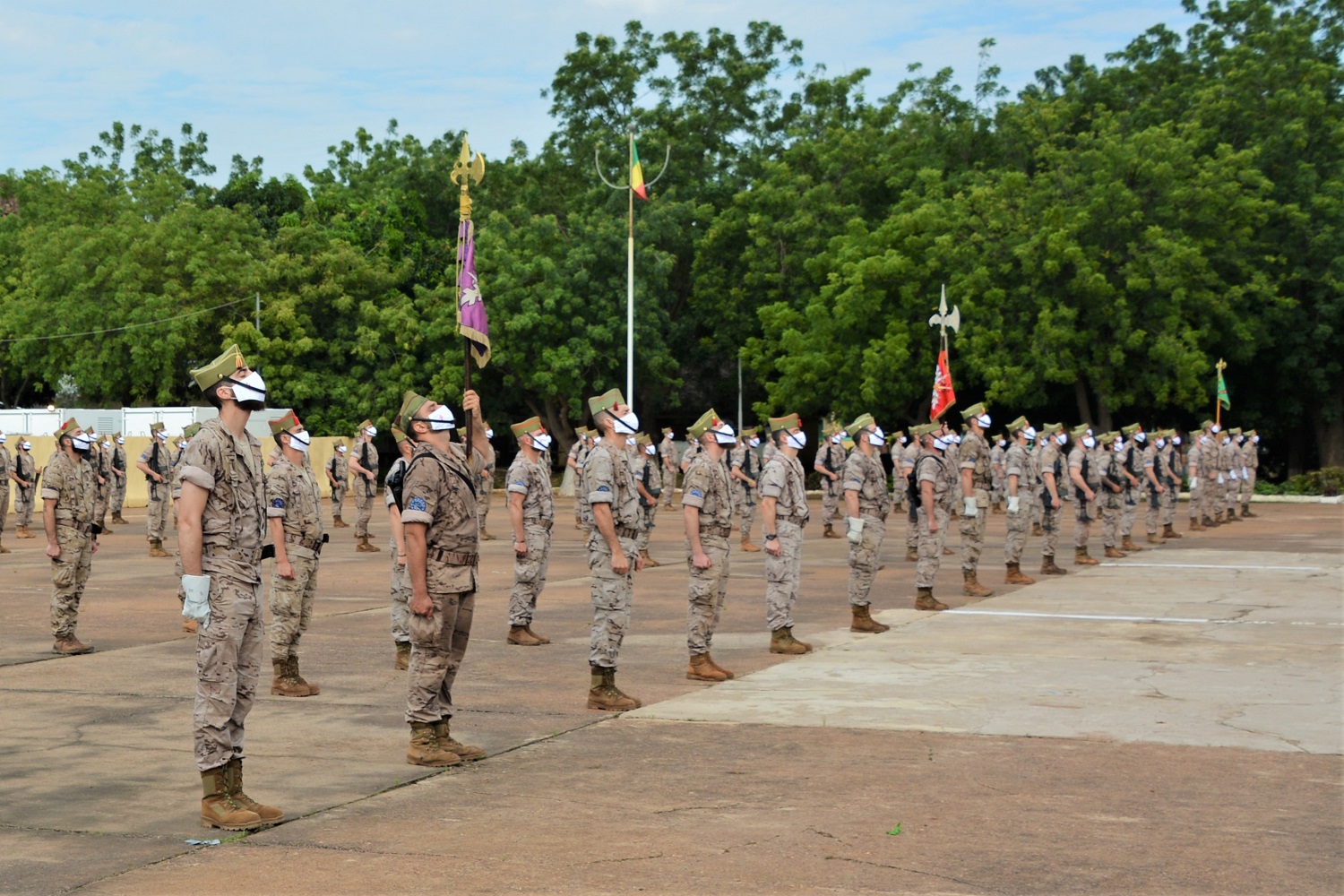 Military parade at Koulikoro Training Centre