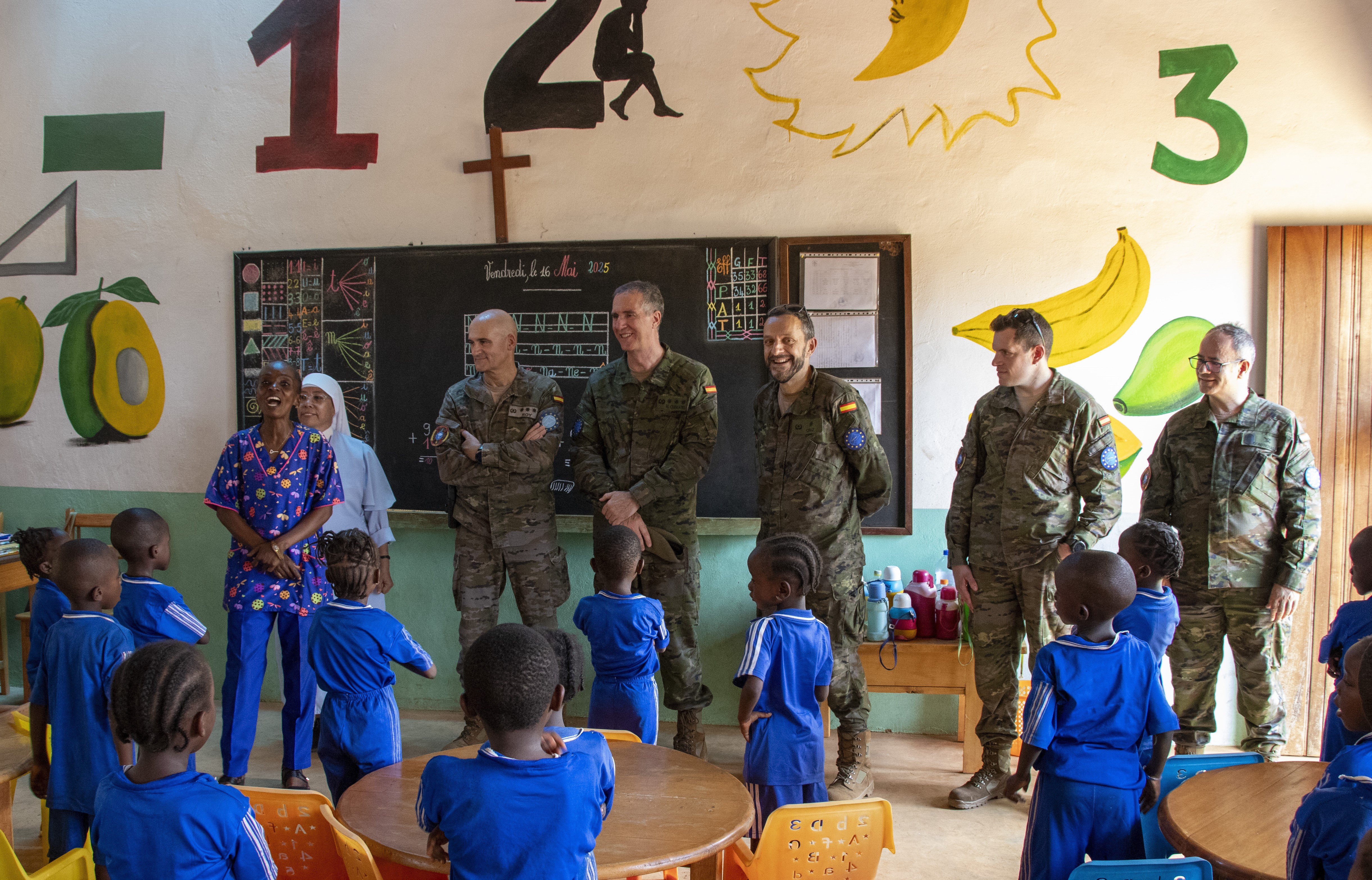 Meeting with the school's students