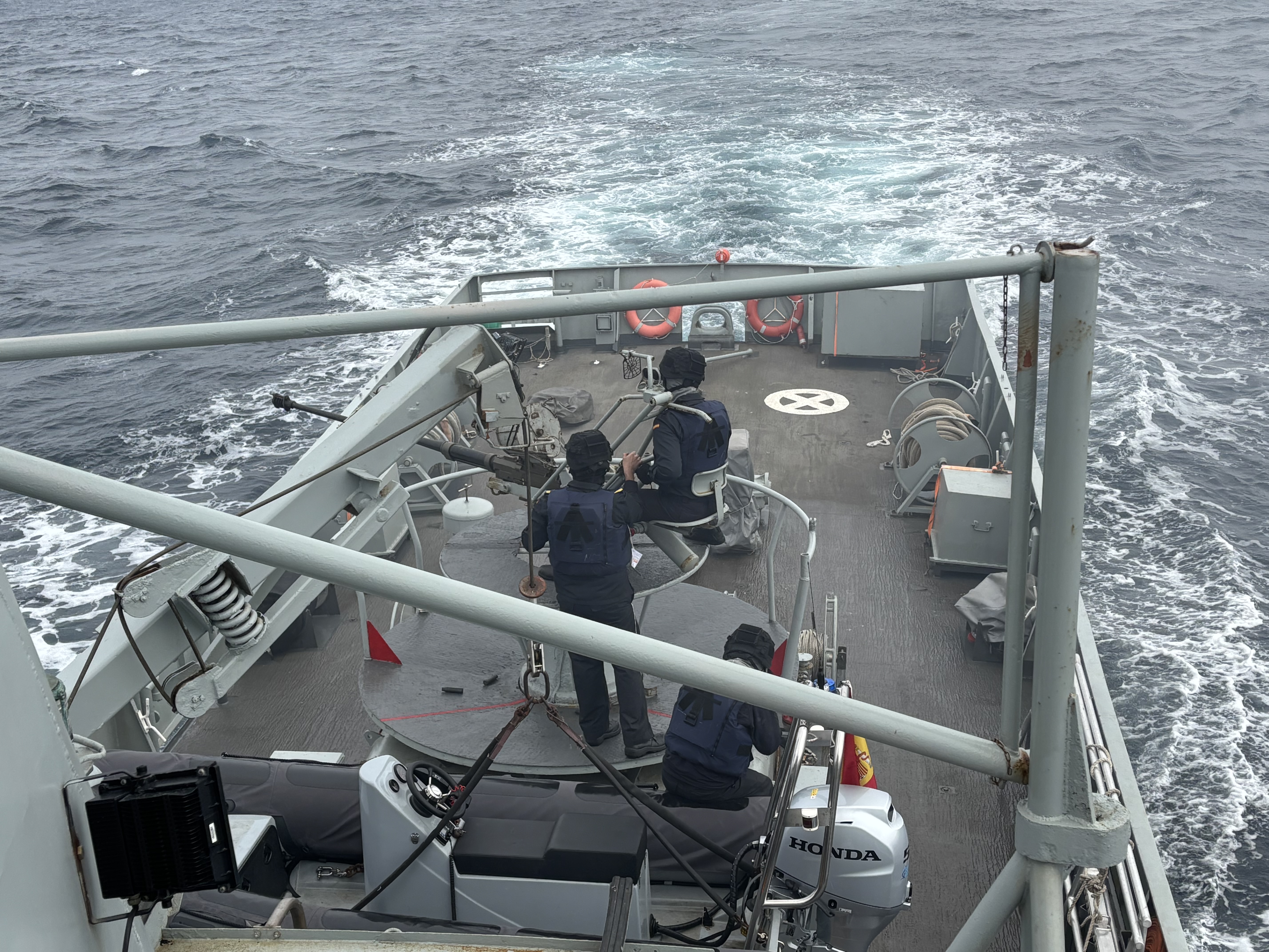 Ejercicios a bordo del patrullero