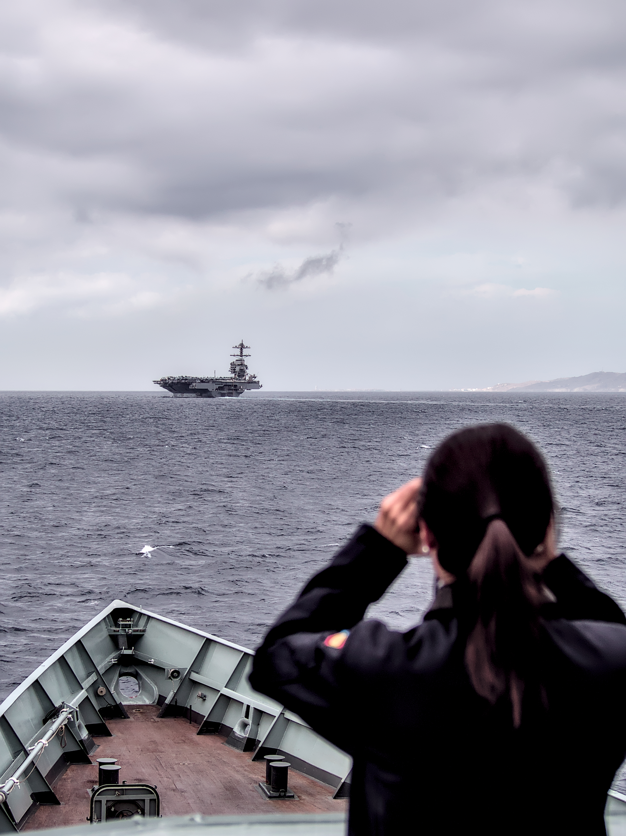 USS Gerald R. Ford (CVN-78) from the Numancia