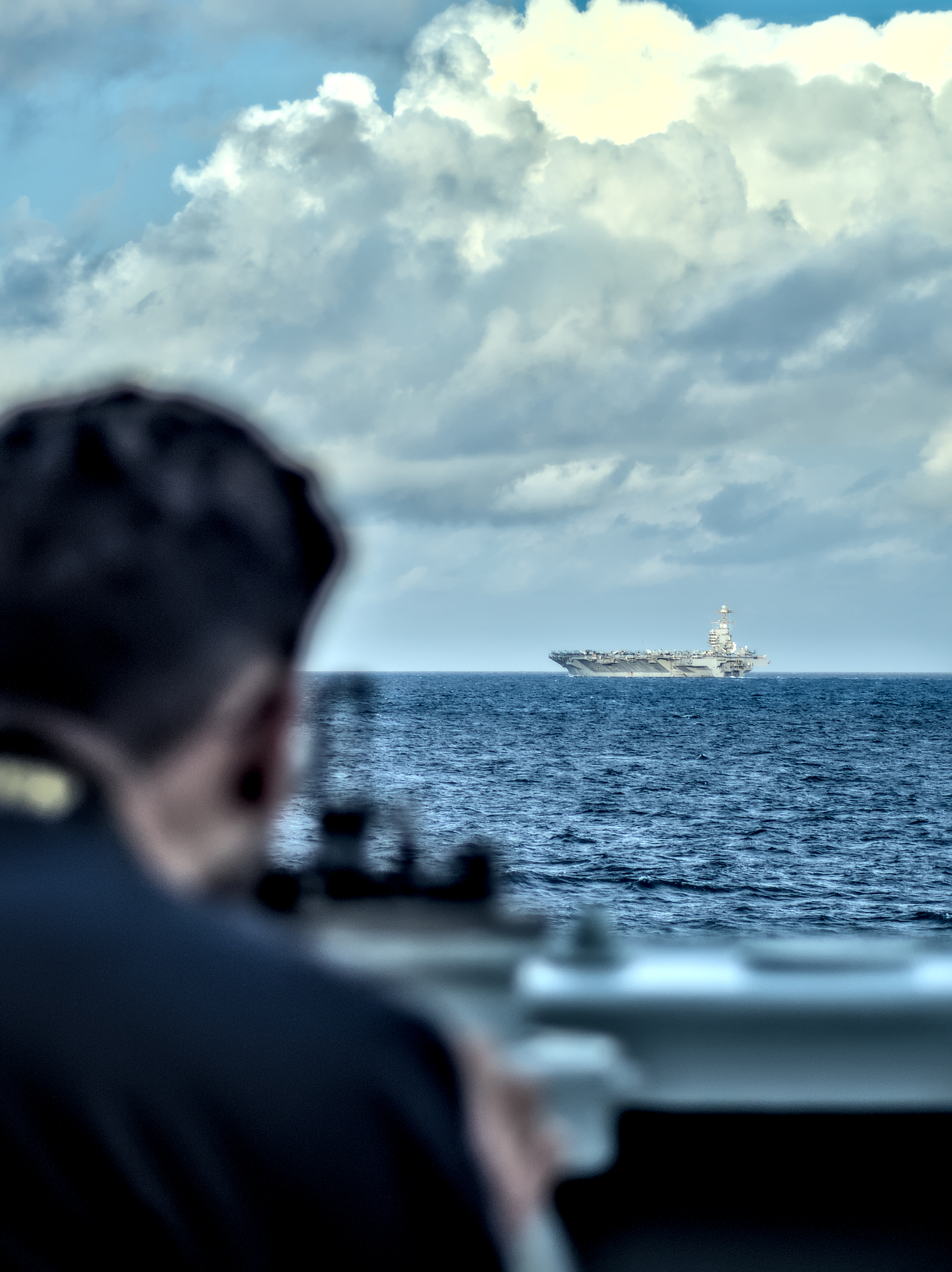 USS Gerald R. Ford (CVN-78) from the Numancia