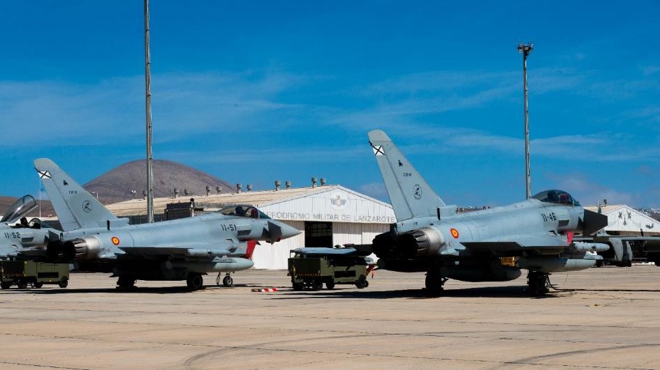 Eurofighters 'Typhoon' in Lanzarote