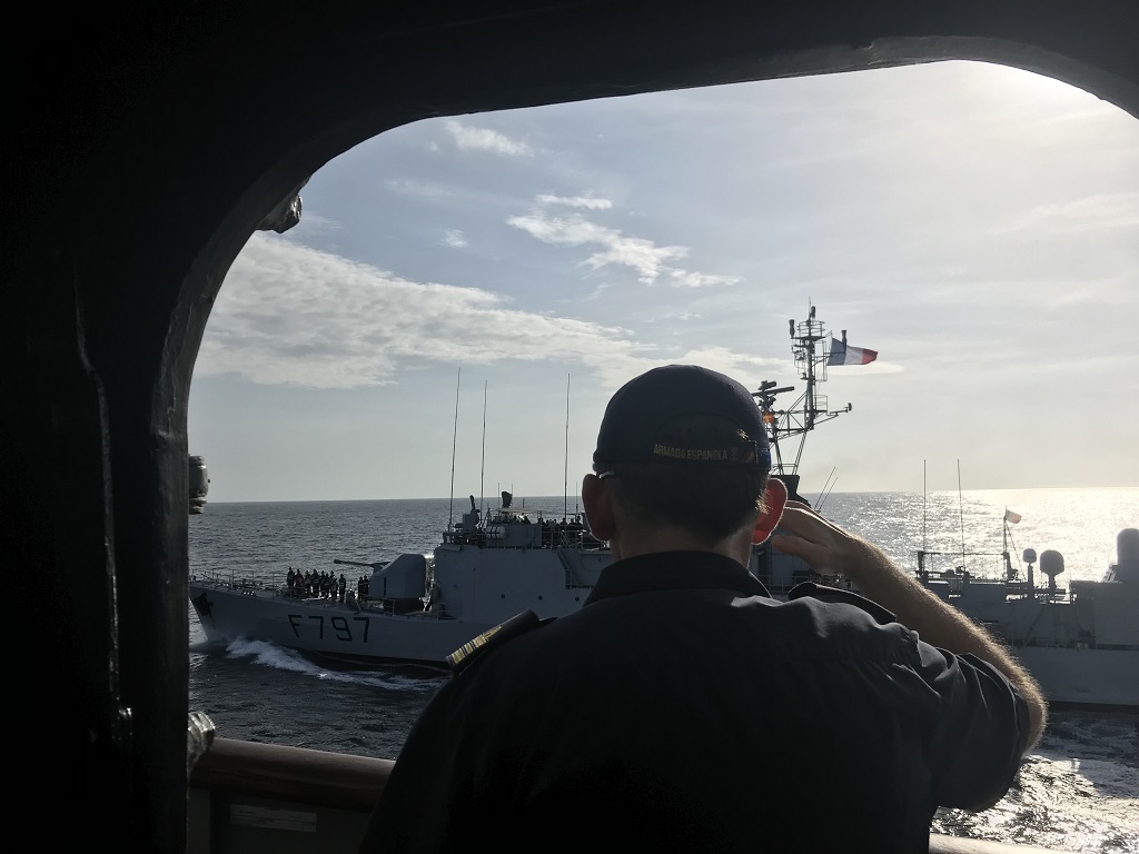 El patrullero “Serviola” realiza un ejercicio conjunto con la Marina Nacional de Francia