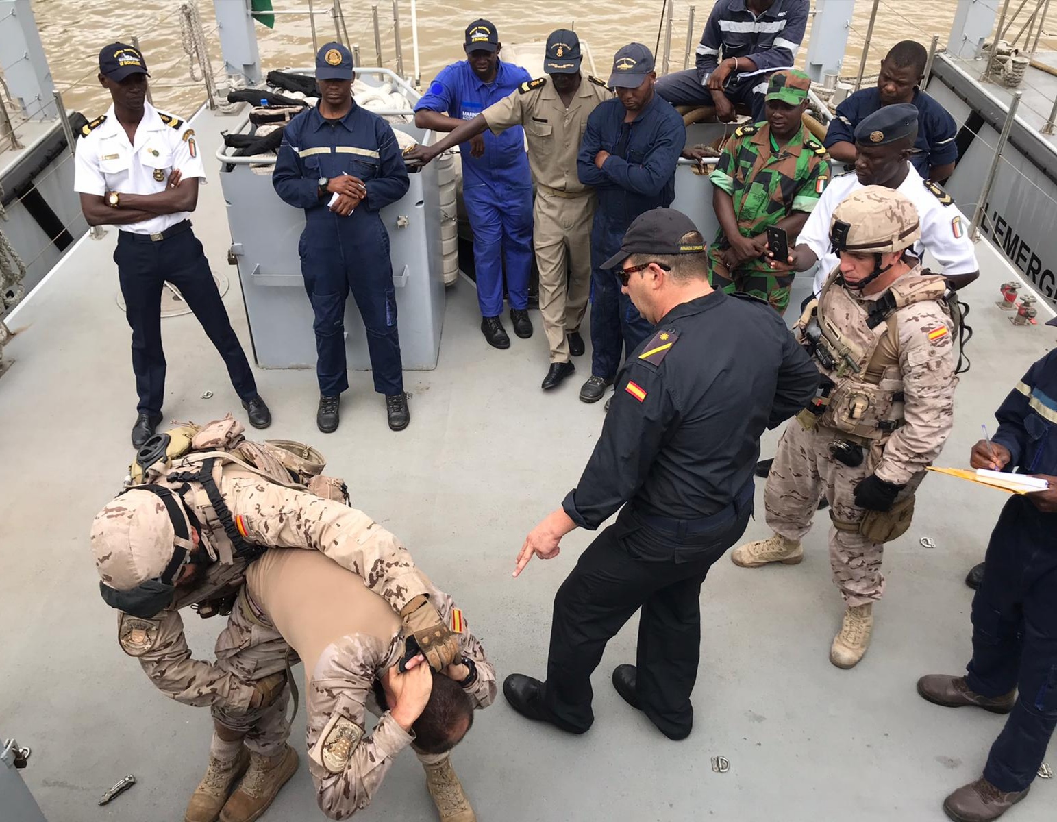 The patrol boat “Atalaya” docks at Abidjan and cooperates with the Ivory Coast Armed Forces
