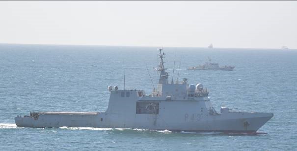 Patrol with the Mauritanian vessel 'Timbedra'.