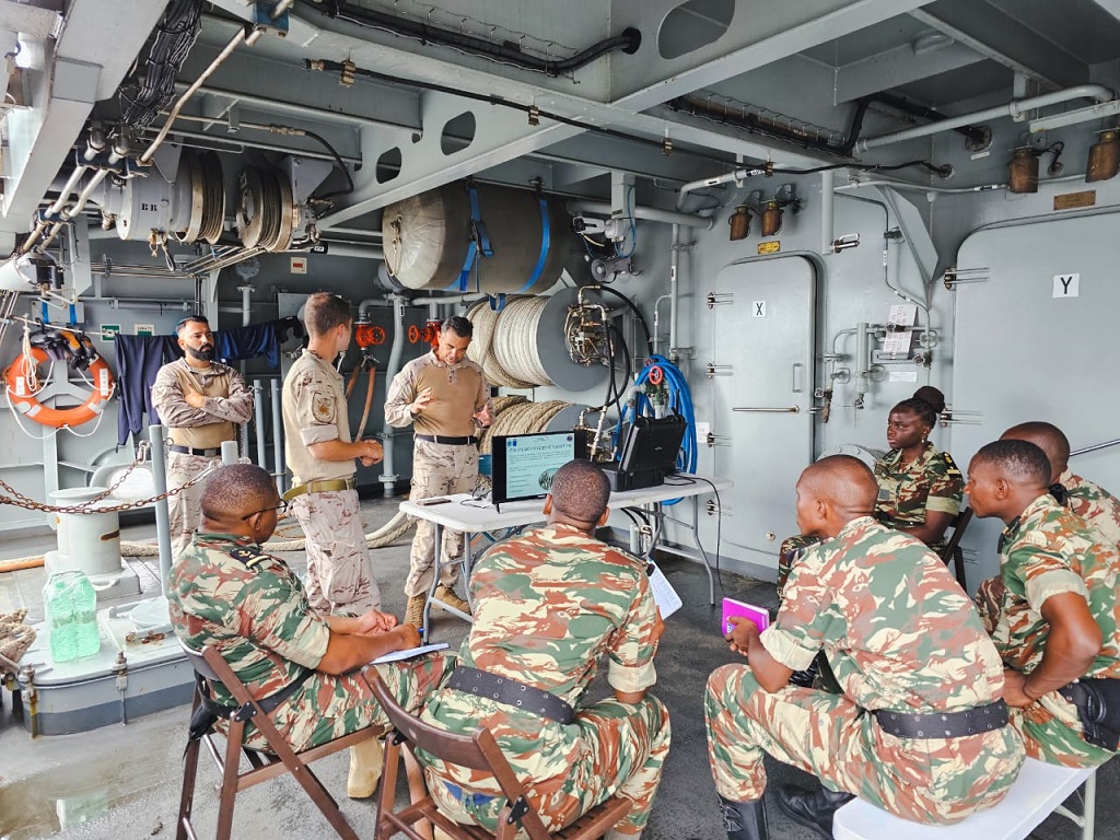 Theoretical training for Cameroonian military