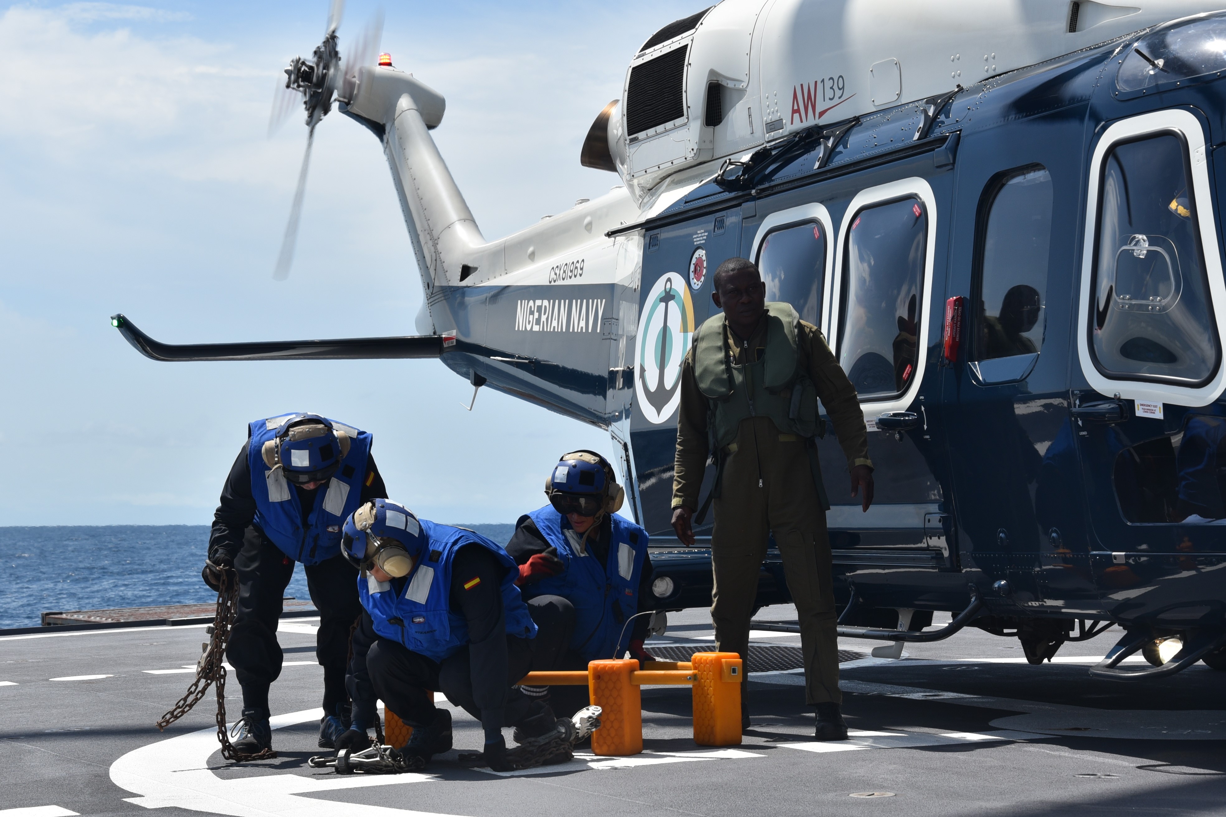 Flight operations with Nigerian Navy
