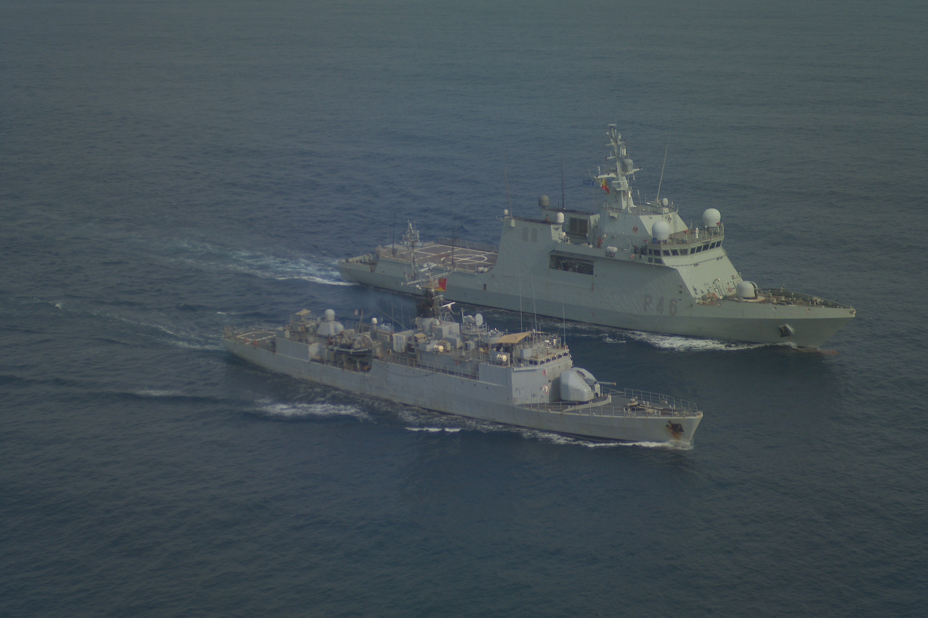 OPV Furor and Commandant Bouan during the PASSEX