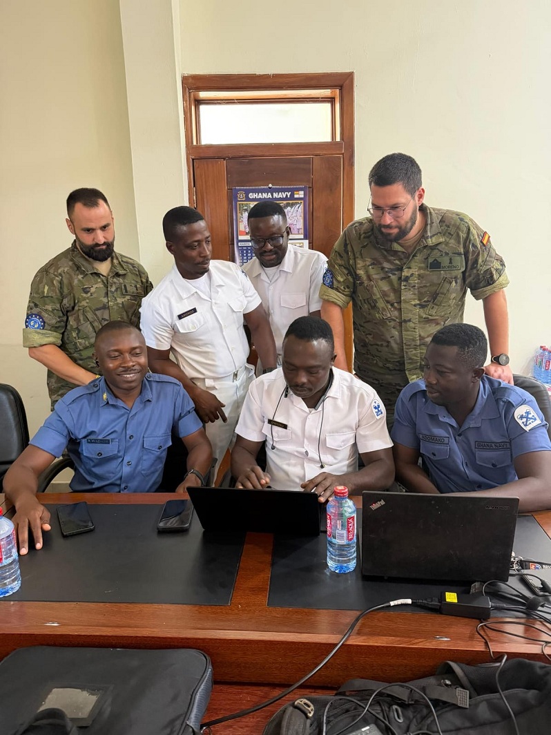 Students during one of the training sessions