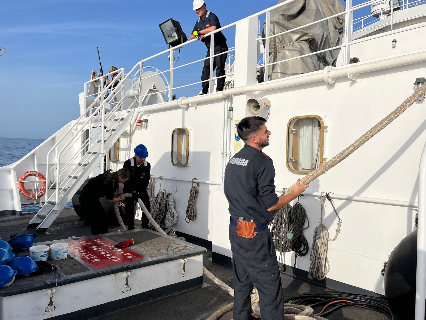 Docking manoeuvre in Nouakchott