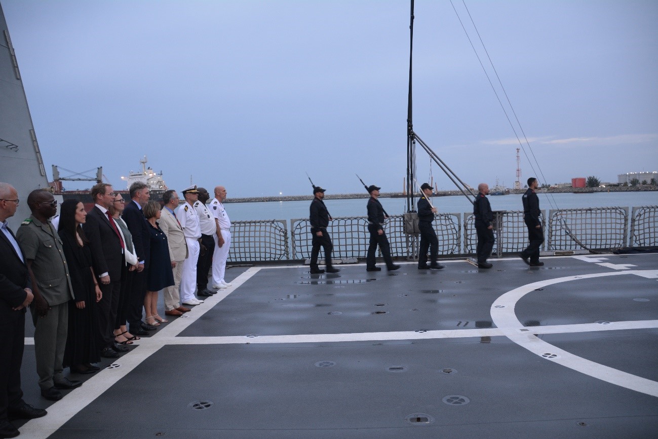 Solemn Lowering of the Flag Aboard the OPV 'Relámpago'