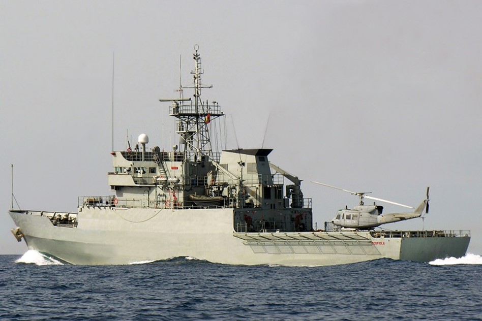 Patrol vessel 'Centinela' with an AB-112 helicopter on board