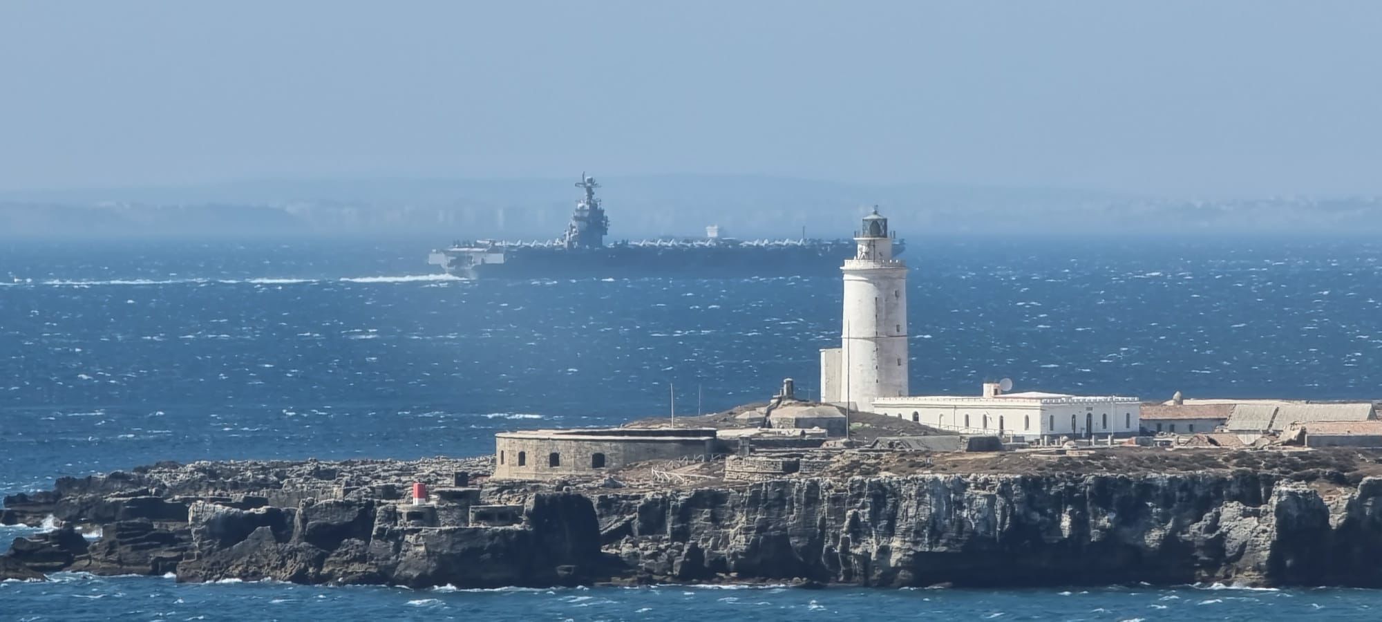 Pictures taken from the naval station for surveillance in Tarifa