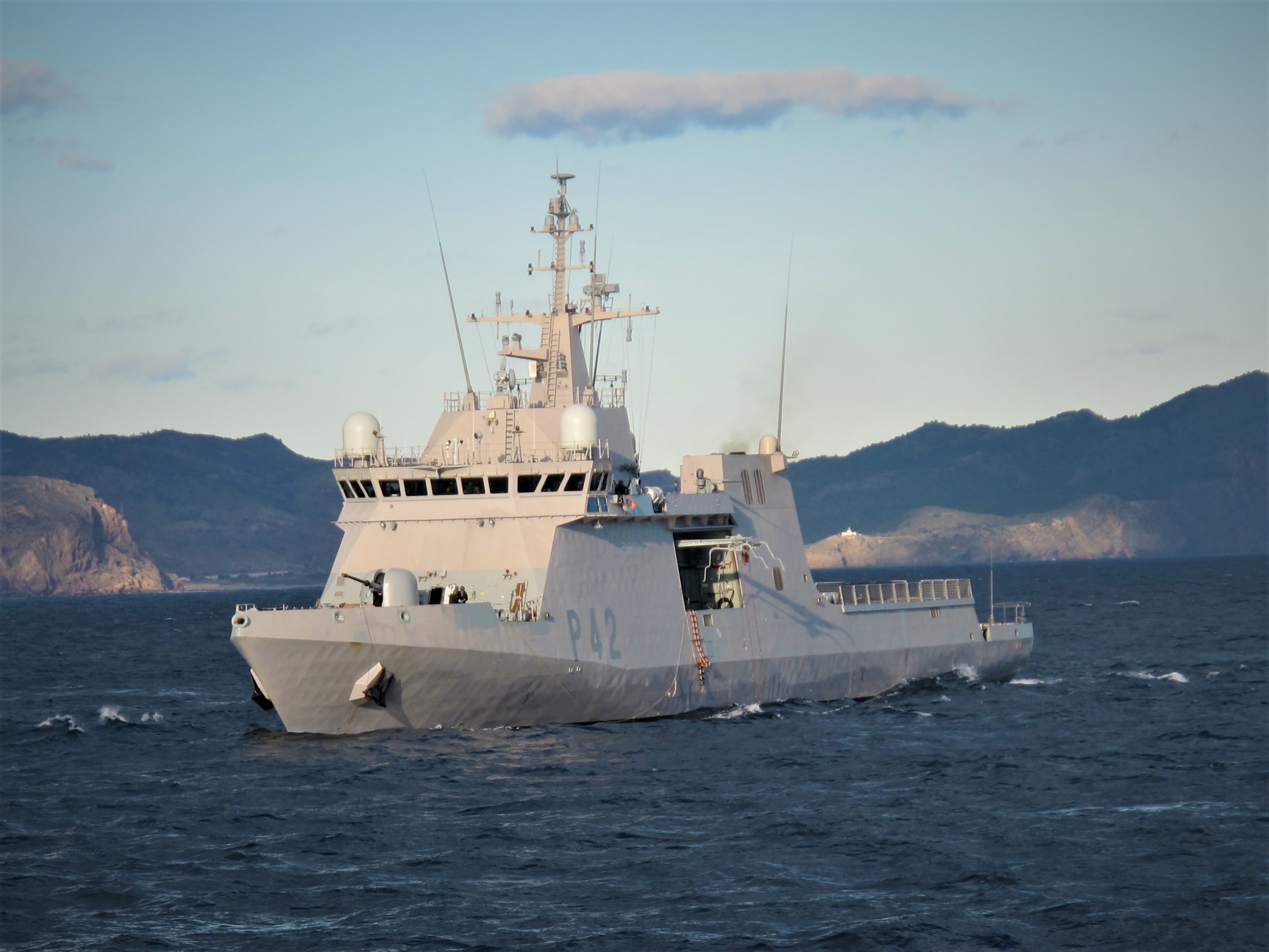 The OPV 'Rayo' in Canary Islands waters.