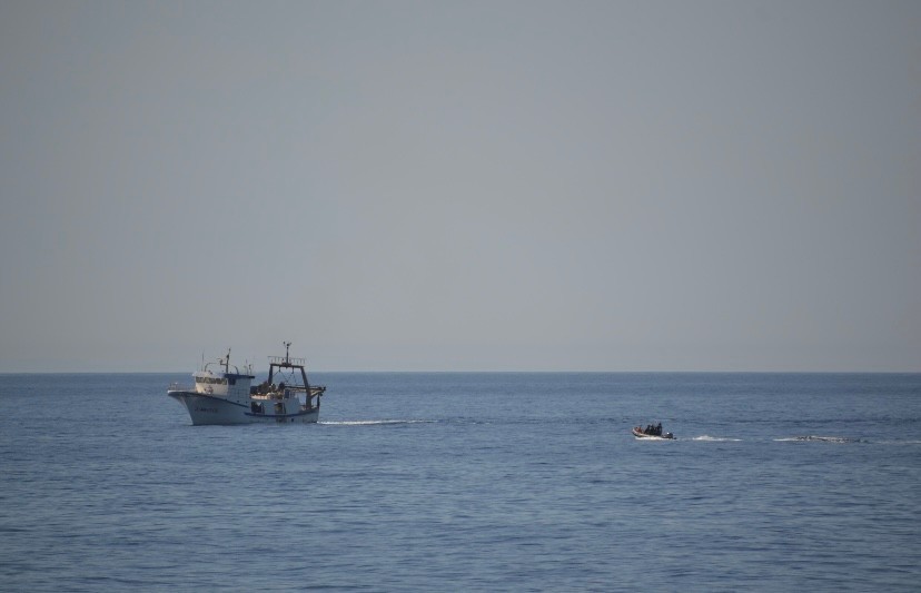 Friendly approach to fishing boats