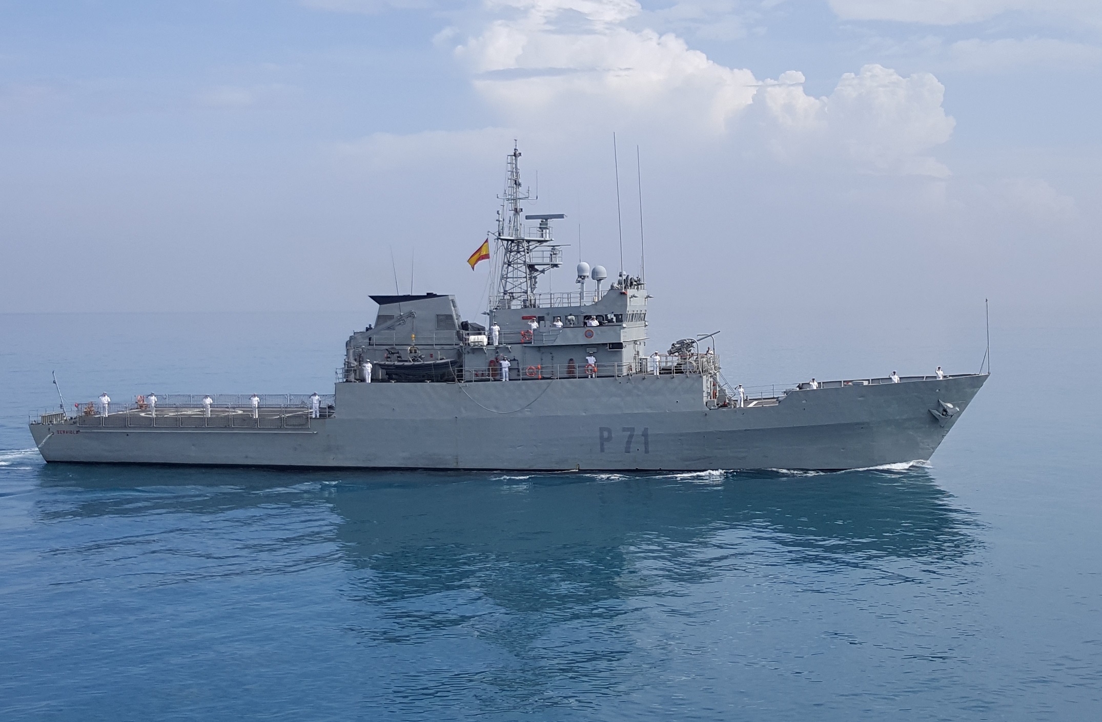 Serviola as escort vessel